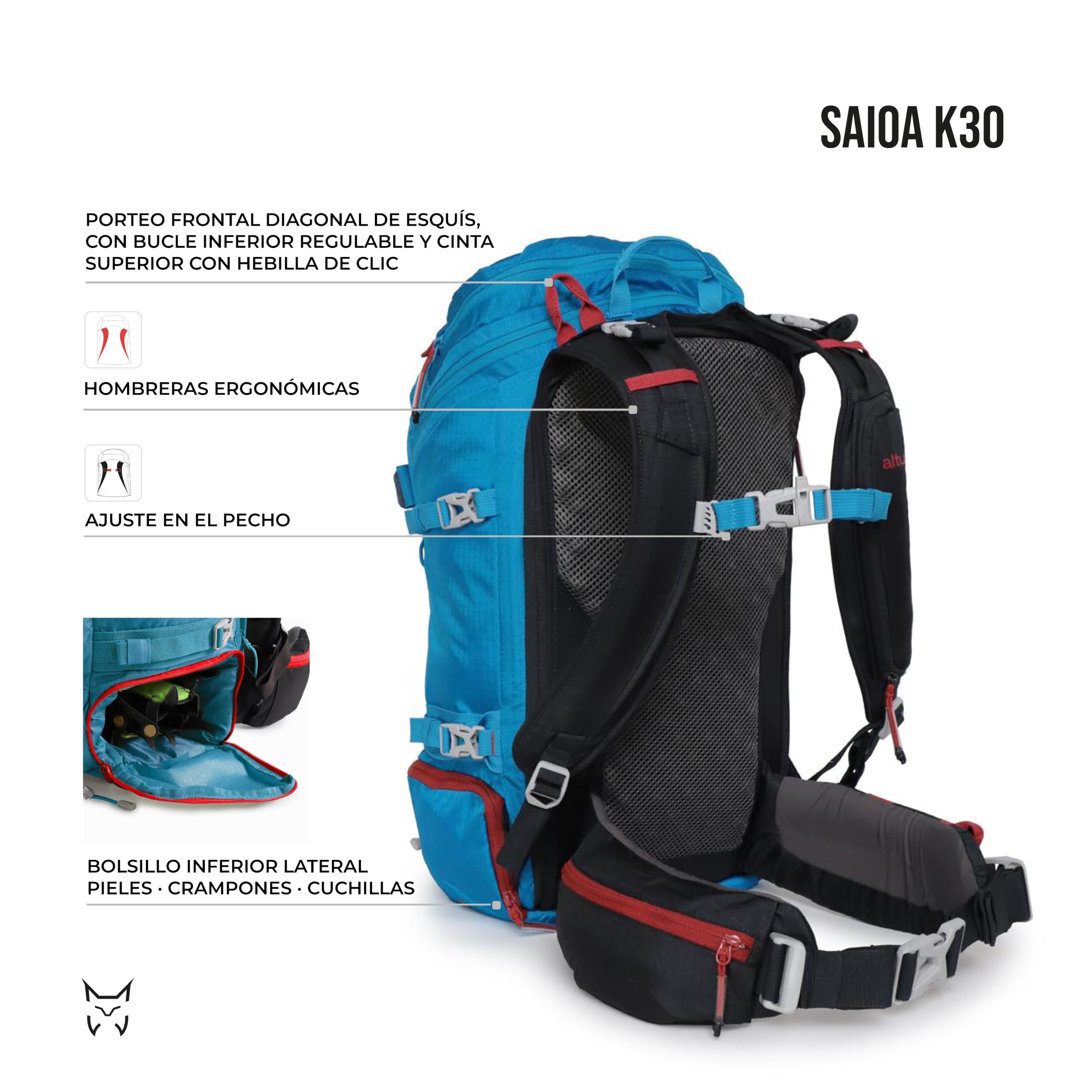 ALTUS SAIOA K30 Mochila Técnica para Esquí de Travesía
