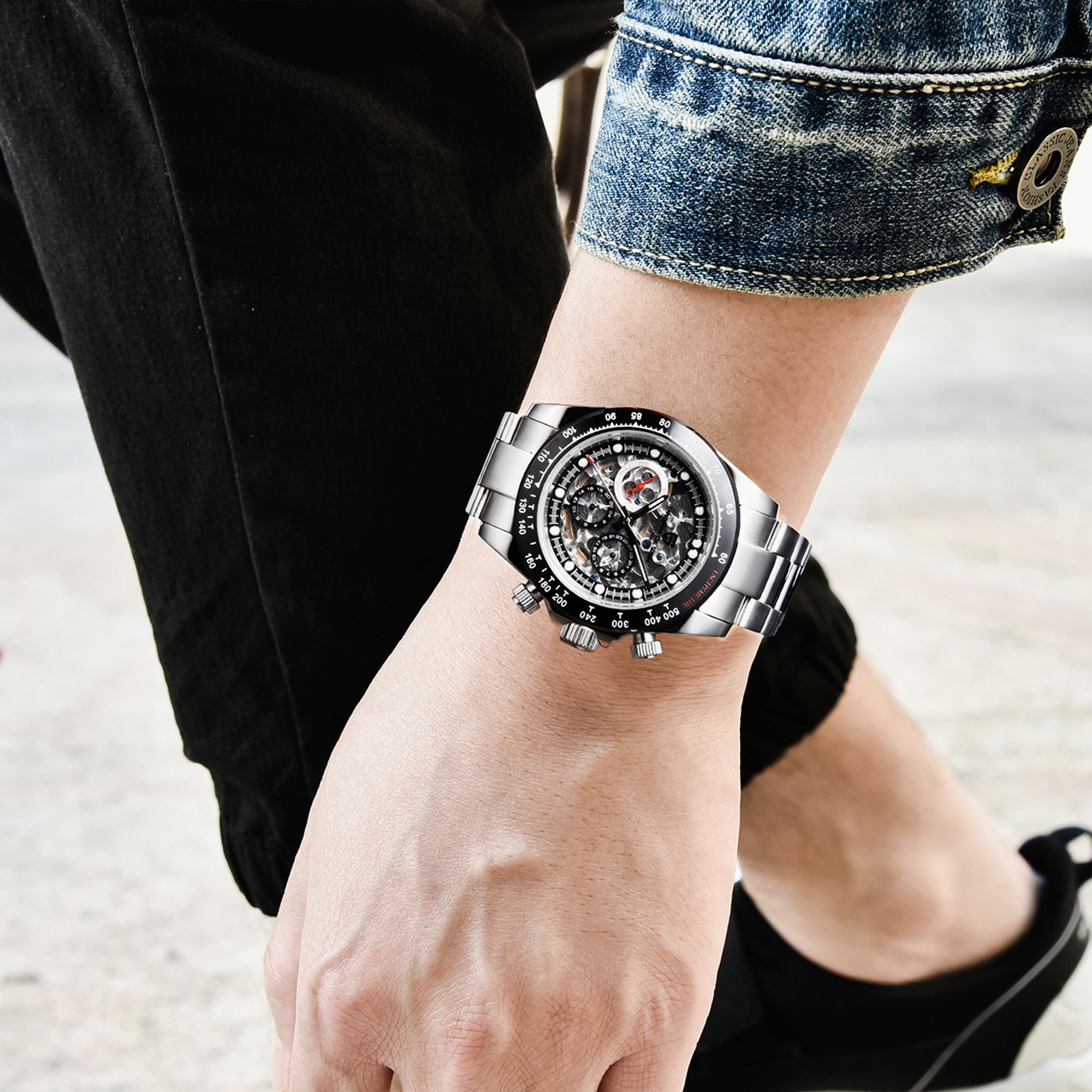 Pagani Design PD 1653 Montre Automatique Pour Homme Design Hollow Out Design mécanique étanche Cadran 40 mm Cristal Saphir PD 1653 Cadeau Pour Homme