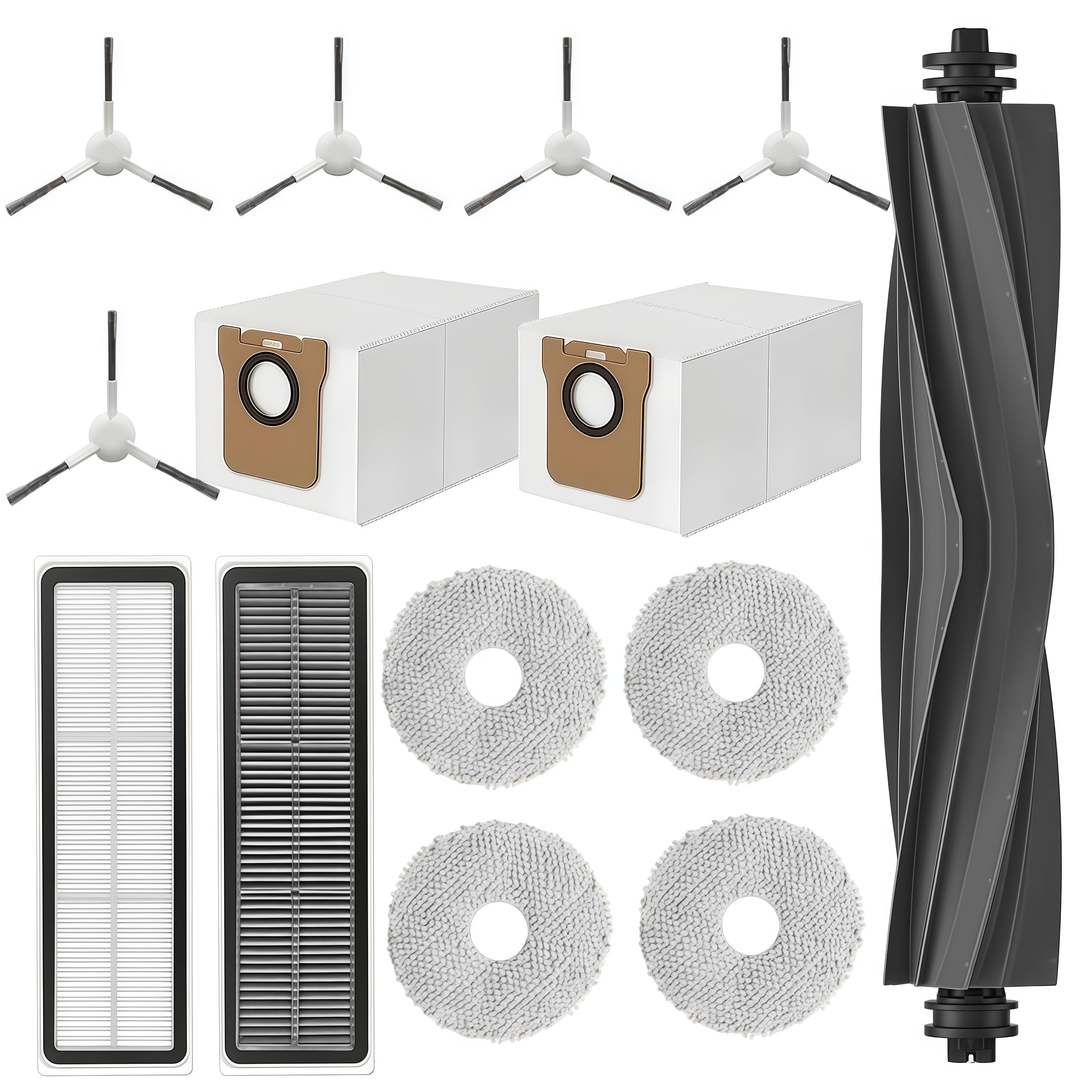 13-Piece Replacement Parts Kit for Dreame L10s Ultra Robot Vacuum, Including Main Roller Brush, Side Brushes, Mop Cloths, Filters, Dust Bags-image-45