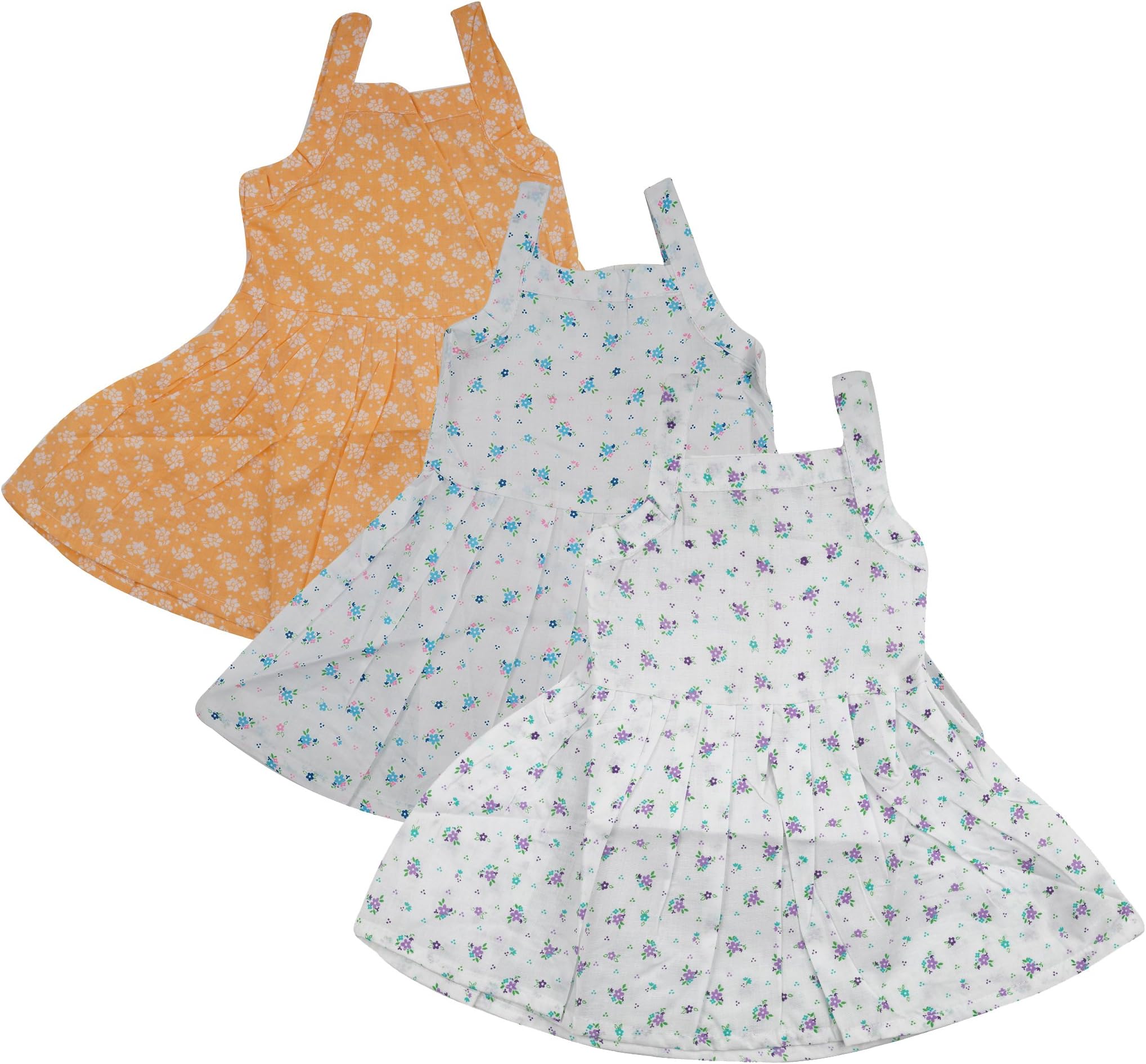 Baby Girl's Mini Frock (Pack of 3) (My Dream Baby117_Multi_0-3 Months)