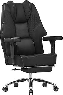 VECELO Big and Tall Office Chair 400lbs, Mesh High Back Computer Chair with Foot Rest, Ergonomic Desk Chair with Lumbar Su... Price In India