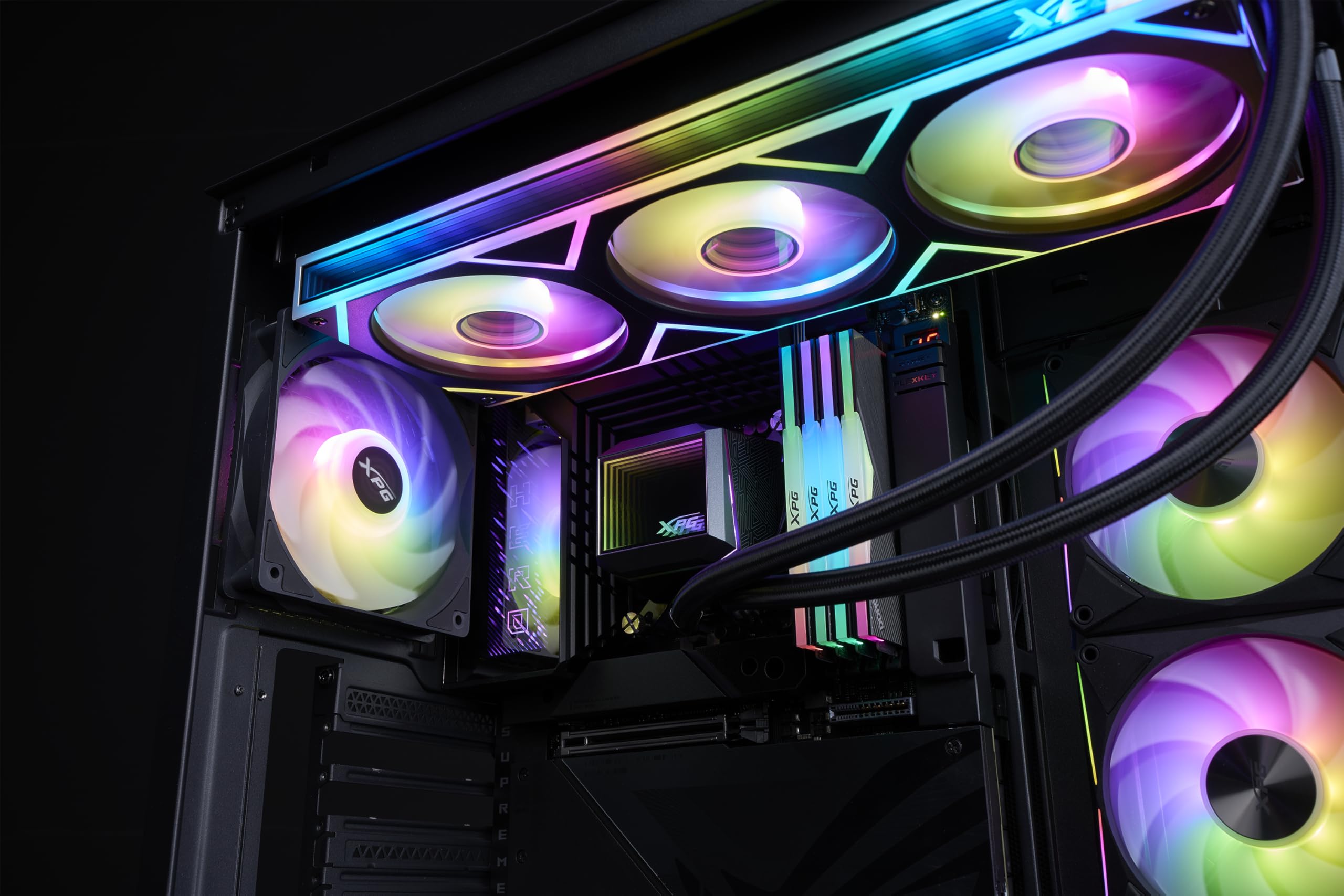 XPG Levante II 360, personal desktop AIO Liquid Cooler, Black, PC components