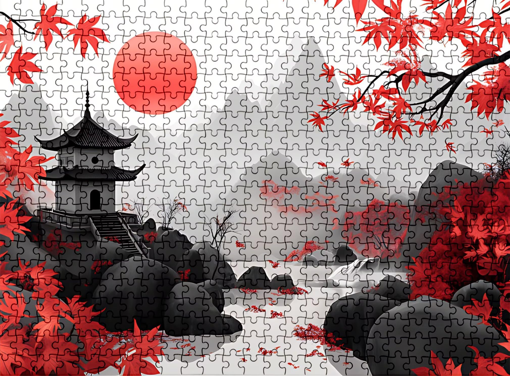Puzzle 6000 elementów, drewniane puzzle dla dorosłych, krajobraz, kreskówka, imponujące, klasyczne puzzle Jigsaw 179,5 x 105,5 cm, gra rodzinna, puzzle, redukcja stresu, gra myśląca, dekoracja domu