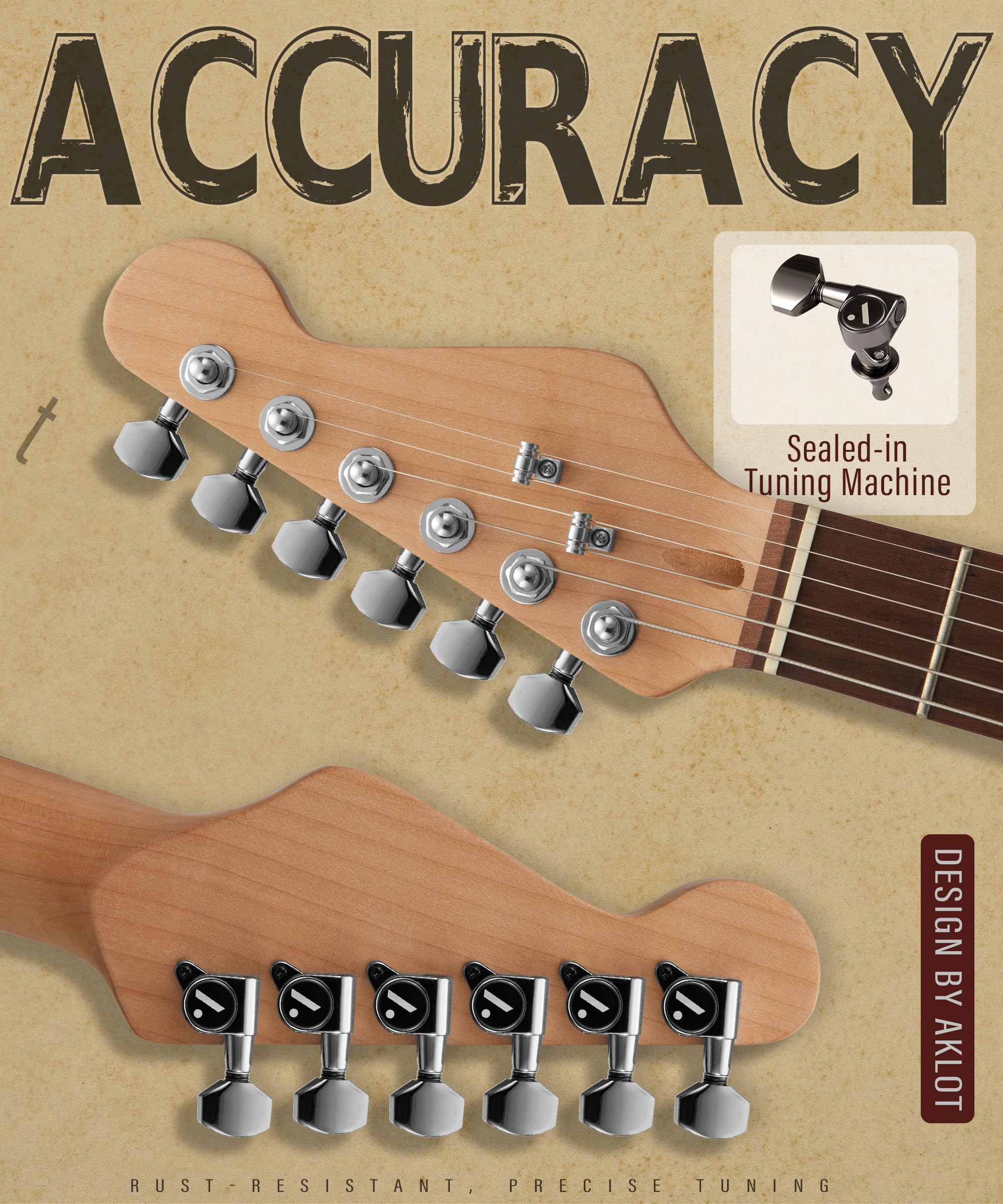 AKLOT Guitarra eléctrica DIY – Kit de guitarra eléctrica sin montar de primera calidad para entusiastas de la construcción de guitarras personalizadas