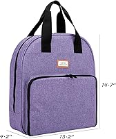 Vista 6 de CURMIO Bolsa de Bordado, Portafolio Portátil para Proyectos de Bordado para Arpones de Bordado, Seda, y Suministros de Punto de Cruz, SOLO LA BOLSA