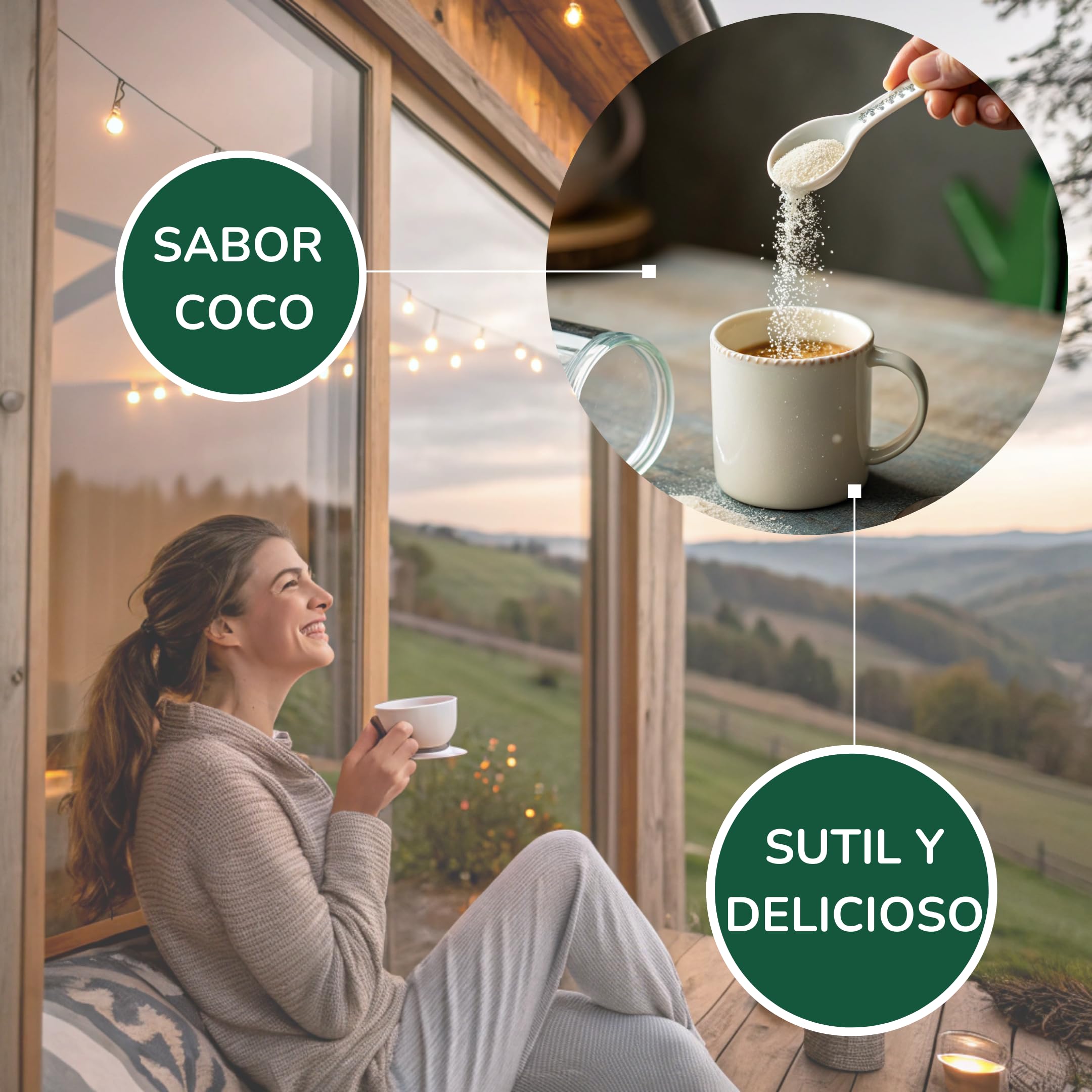 Symbiotic Blend Creamer - Natural Microbiotic con Probióticos y Prebióticos Intestinales, Melena de León y Zinc - Reduce Gases e Hinchazon Adultos - 30 dosis (1 Mes) - Hecho en España - 100% Vegano