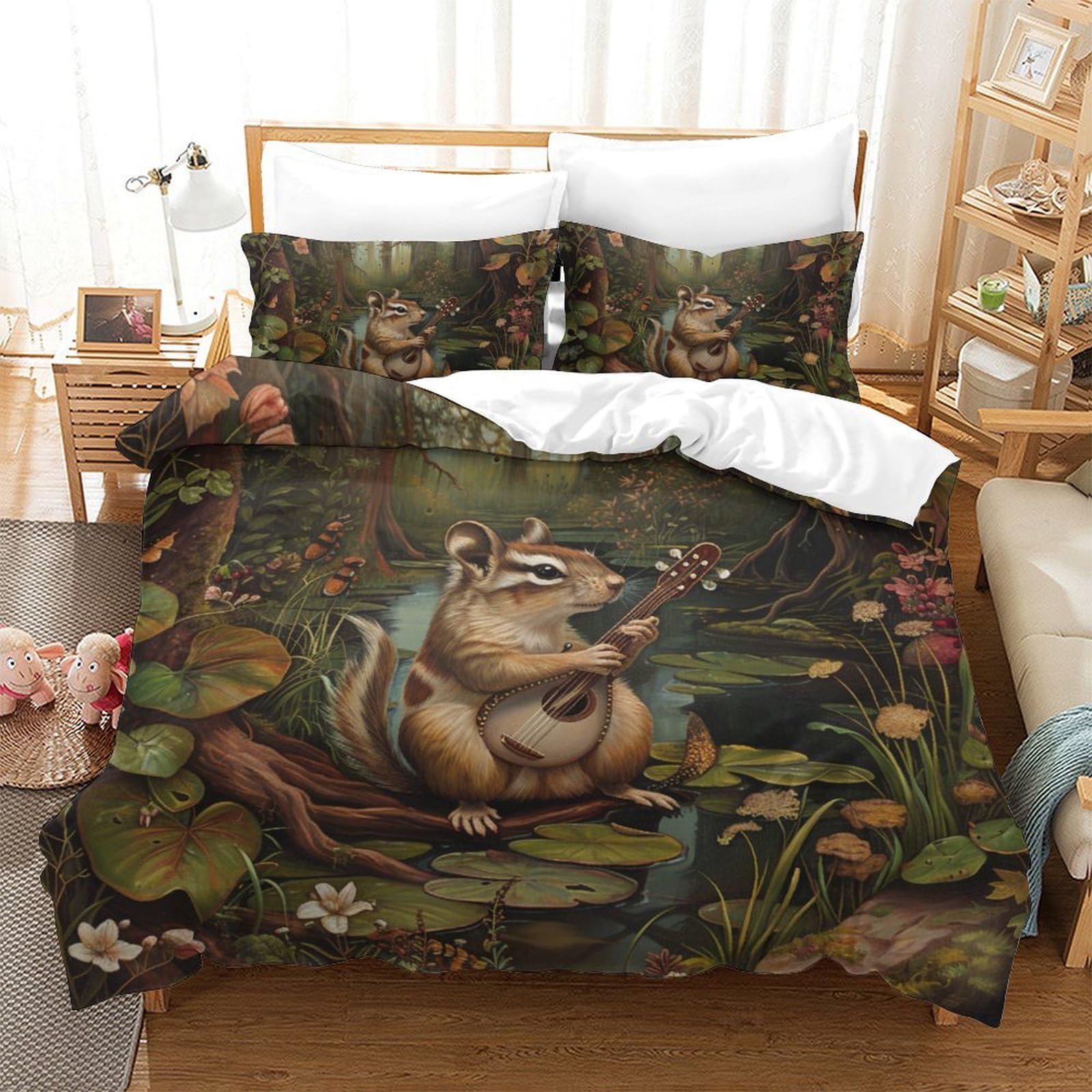 Ensemble de literie loutre 3D pour transformer votre chambre en cocon de détente