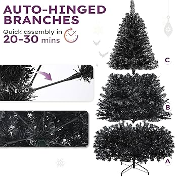 Amazon.com: YITAHOME Halloween Black Spruce Artificial