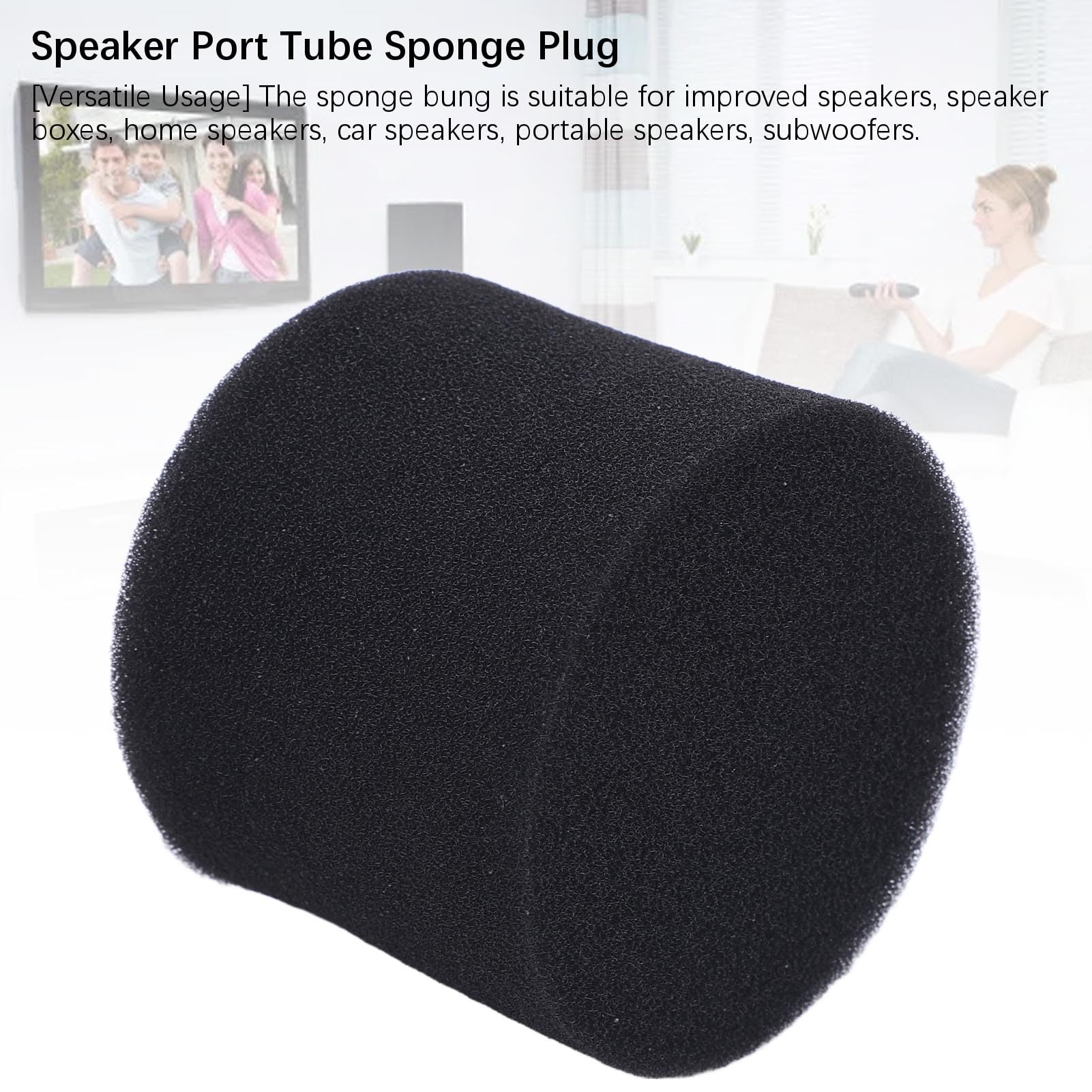 7 Pcs Speaker Port Tube Sponge, Diameter 72mm Height 60mm Air Vent Sponge, Reduce Vibration and Noise Multi Purpose Sponge Bung