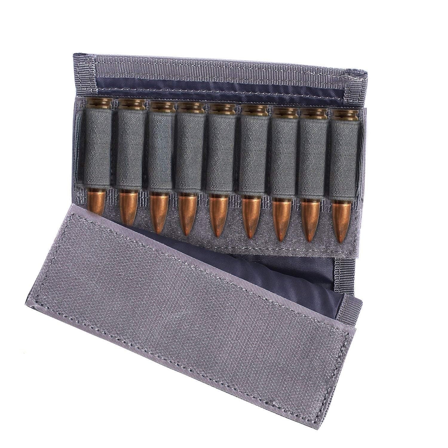 Culata táctica for Rifle, Almohadilla de Apoyo for mejillas tácticas for Caza y Tiro, Bolsa de munición con Soporte for 7 Cartuchos, Elevador de Apoyo for mejillas de Culata