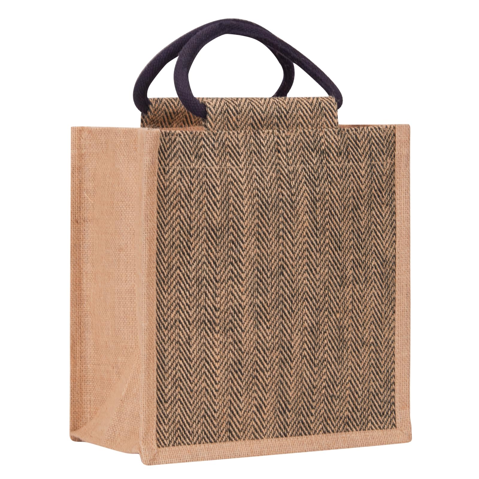 Jute Cottage Jute Bags for Lunch for Men | Jute Bags with Zip | Jute Tote Bag | Jute Tiffin Bags | Printed Jute Bag | Jute Carry Bag, Black (B0C81RBDZT) Amazon Price History, Amazon Price Tracker