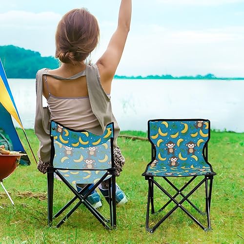 Miniatura 2 de Outdoor Folding Cute Monkey Banana Camping Chairs for Adults Portable Camping Chair Lightweight Lawn Chair 202a4601