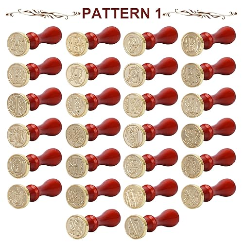 Miniatura 2 de Sellos de cera para sellado de letras 2 piezas de sello de cera de estilo sellador monograma inicial C kit para Acción de Gracias, Navidad,