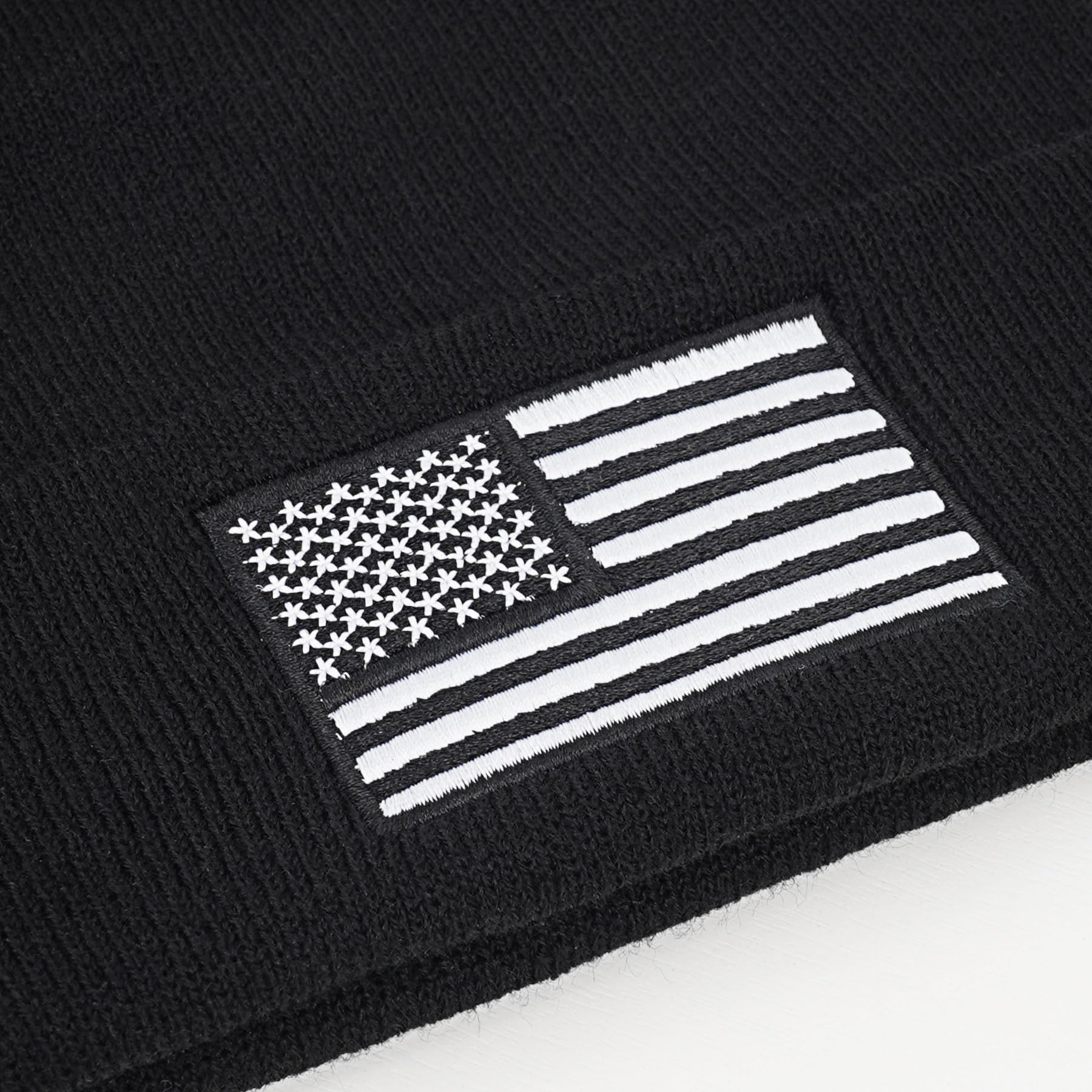 Gorro de invierno bordado con la bandera estadounidense para hombres y mujeres, multitemporada, equipo táctico militar, policía, ejército, invierno, cálido