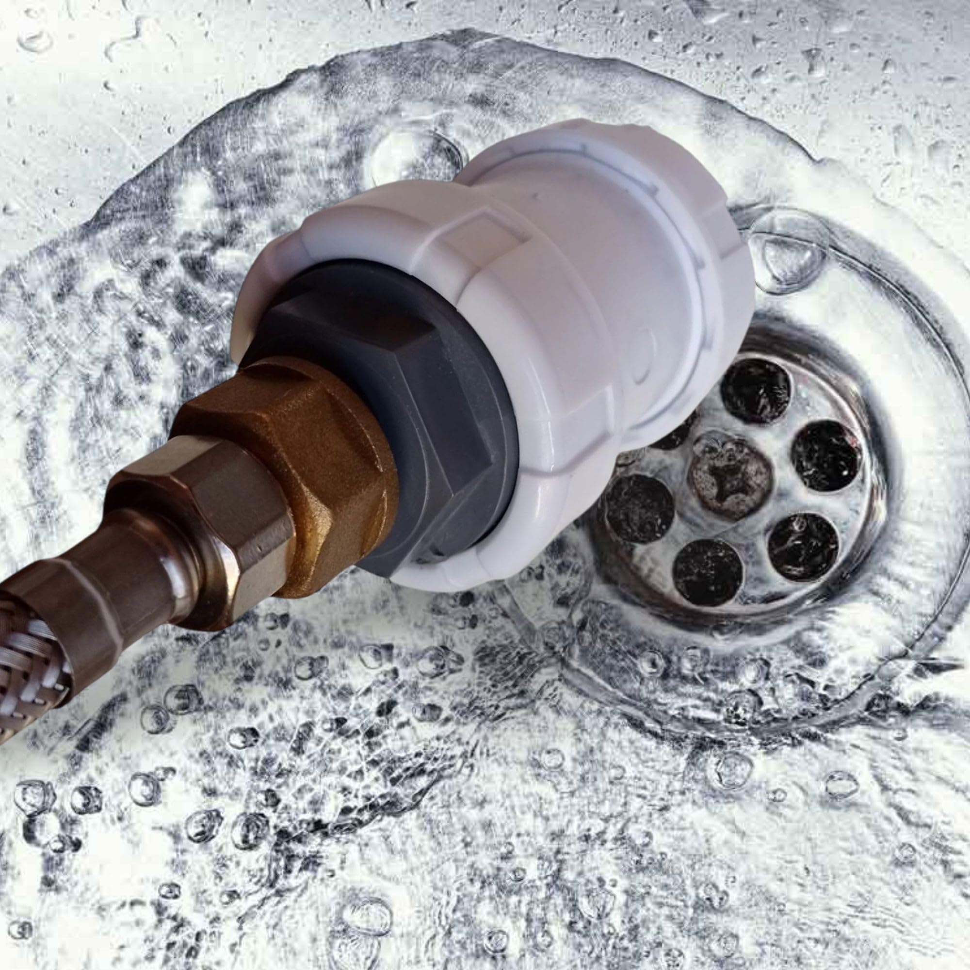 Desatascador Tuberías - Desatascador a Presión – Desatascador de Fregadero Profesional sin Químicos – Limpia Atascos con Presión de Agua – SOLO Tuberías de 32 mm y 40 mm - (Ver video funcionamiento)
