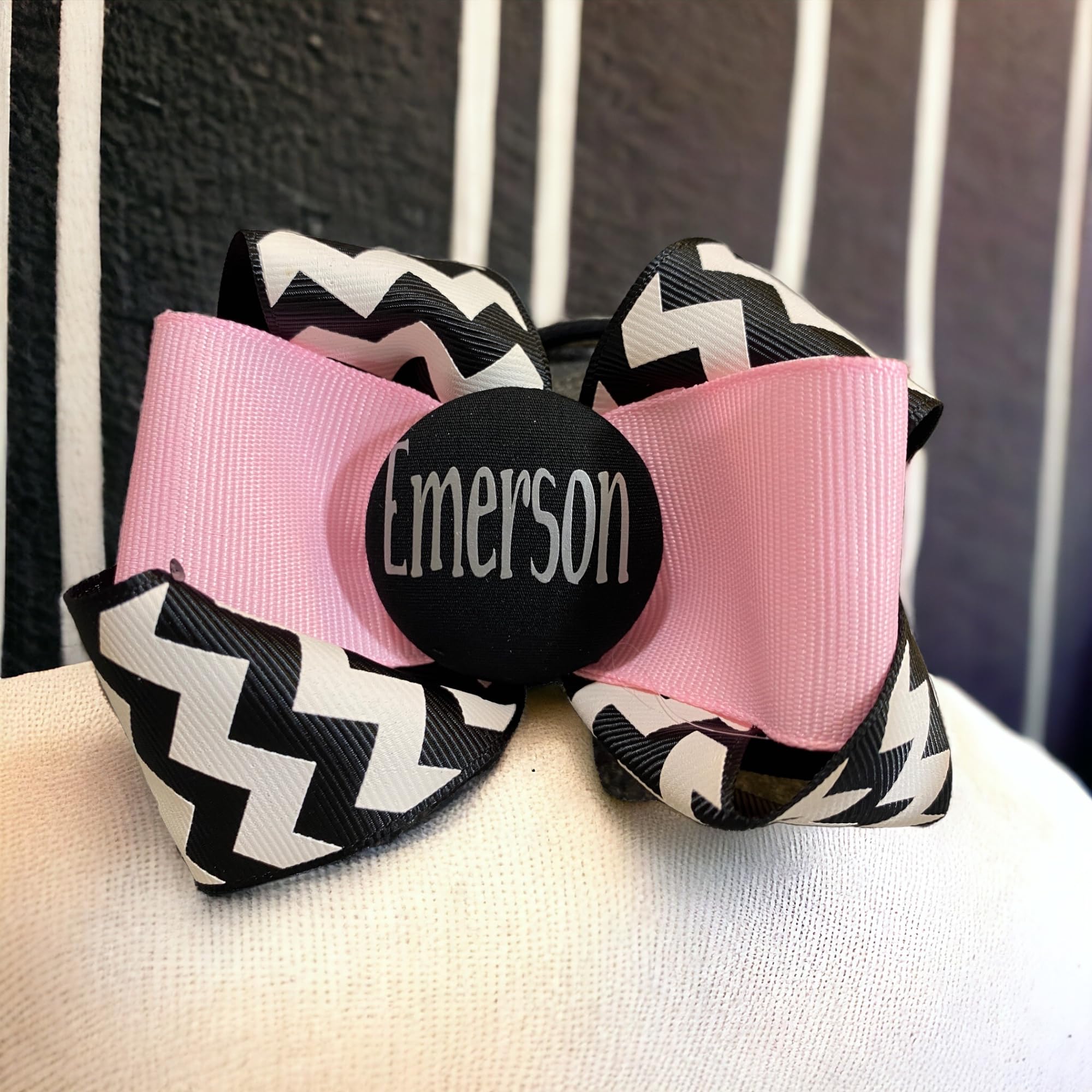 Amazon.com: Custom Handcrafted Hair Bow with Name to Match  display picture 2