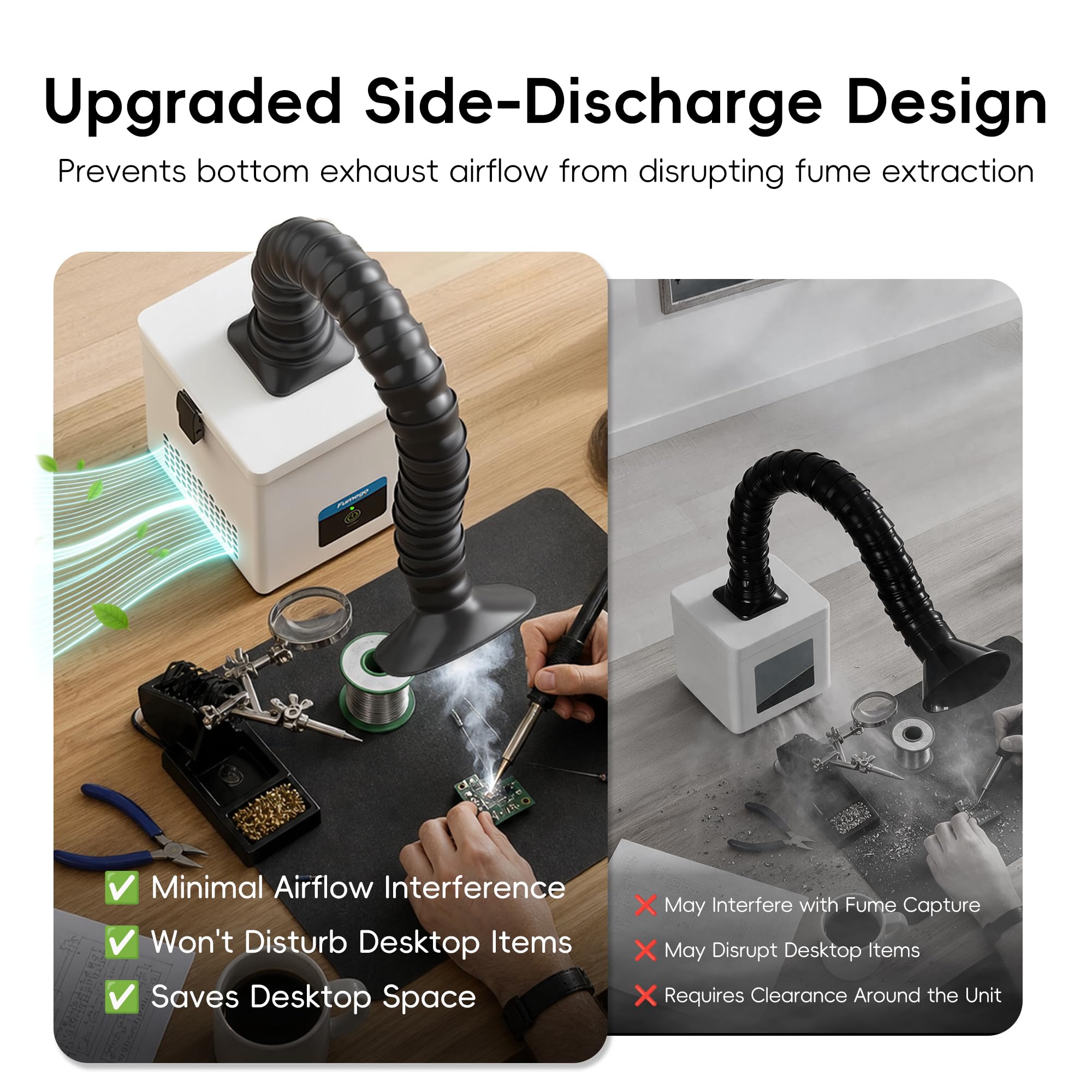 FUMEGO DX50 Soldering Fume Extractor - Powerful & Quiet -6
