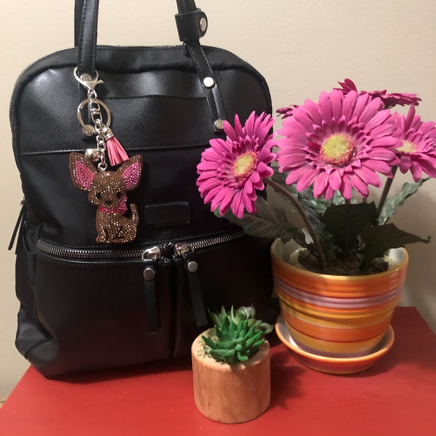 Popfizzy Rhinestone Keychains for Women and Girls, Bling Purse Charms, Birthday Gifts for Her, Backpack Accessory, Bag Charms - Image 2