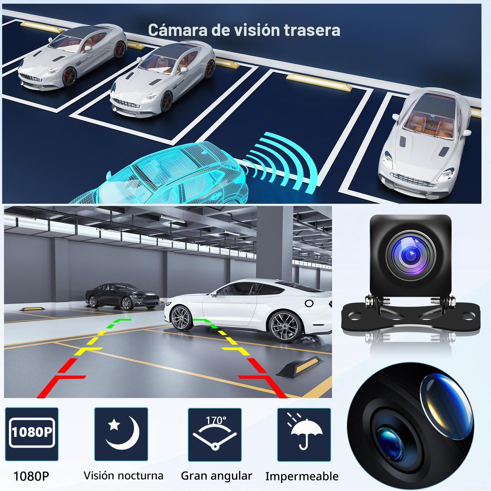 Hodozzy 4K Espejo Retrovisor Coche Dash CAM Inalámbrico Carplay Android Auto,Cámaras Visión Frontal y Trasera 1080P,Pantalla Táctil IPS de 10,99 Pulgadas con Grabación en Bucle/Airplay/AUX/FM
