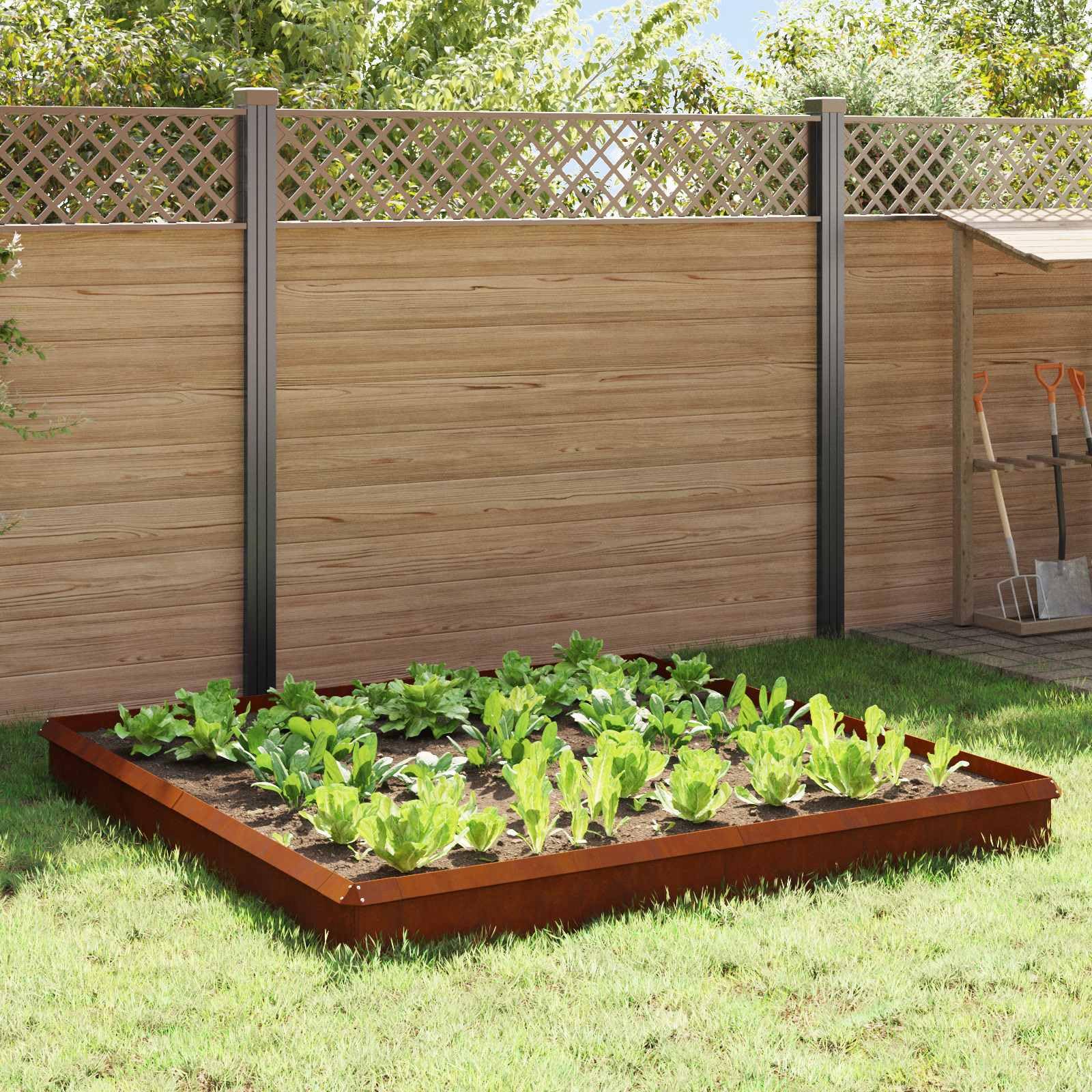 EBZFASO Steel Lawn Edging, Snail Rusty Edging Border Flower 8-20Pc(Weathering steel,12)