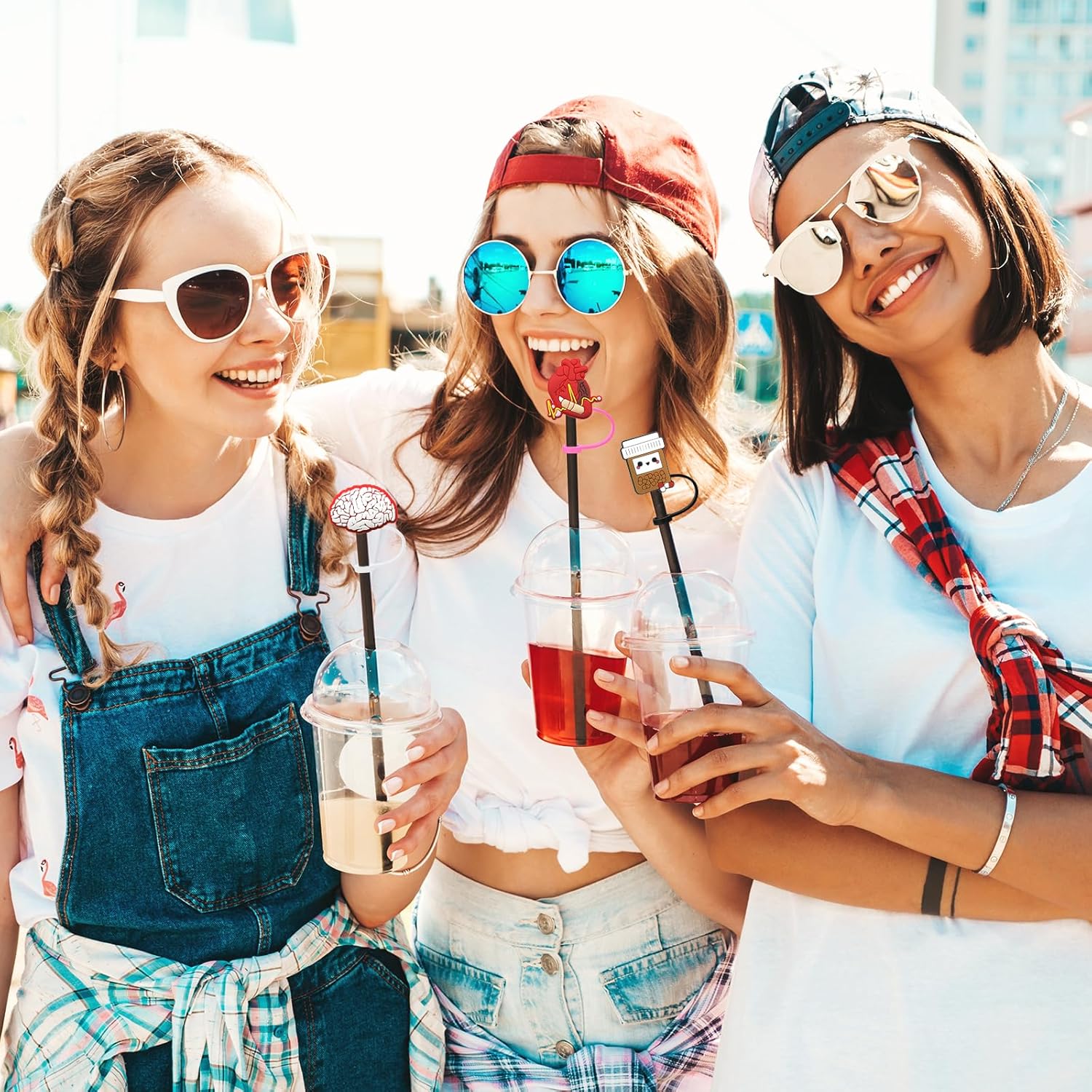 ZYNERY 26 PCS Silicone Straw Cover, Nurse Themed Straw Cover Cap, Anti-Dust Seal Straw Caps for Reusable Straws, Straw Toppers for 6-8mm Straws, Straw Tips Cover for Doctor Nurse Party Gifts - Image 4