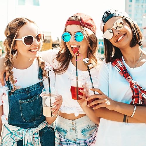 Miniatura 4 de ZYNERY 26 fundas de popote de silicona, con temática de enfermera, antipolvo, reutilizables, para regalos de fiesta de médico, enfermera, 26 unidades