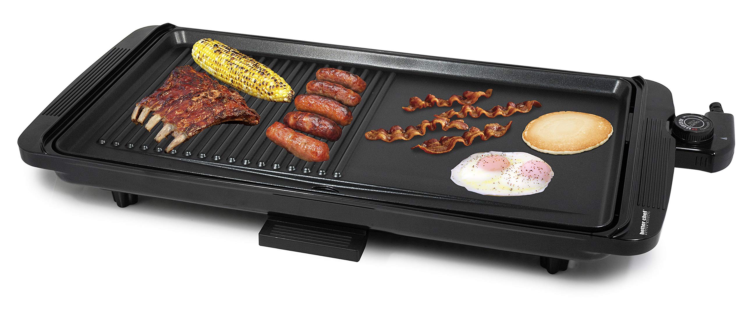 Better Chef 2-1 Family sized Griddle/Grill, Black