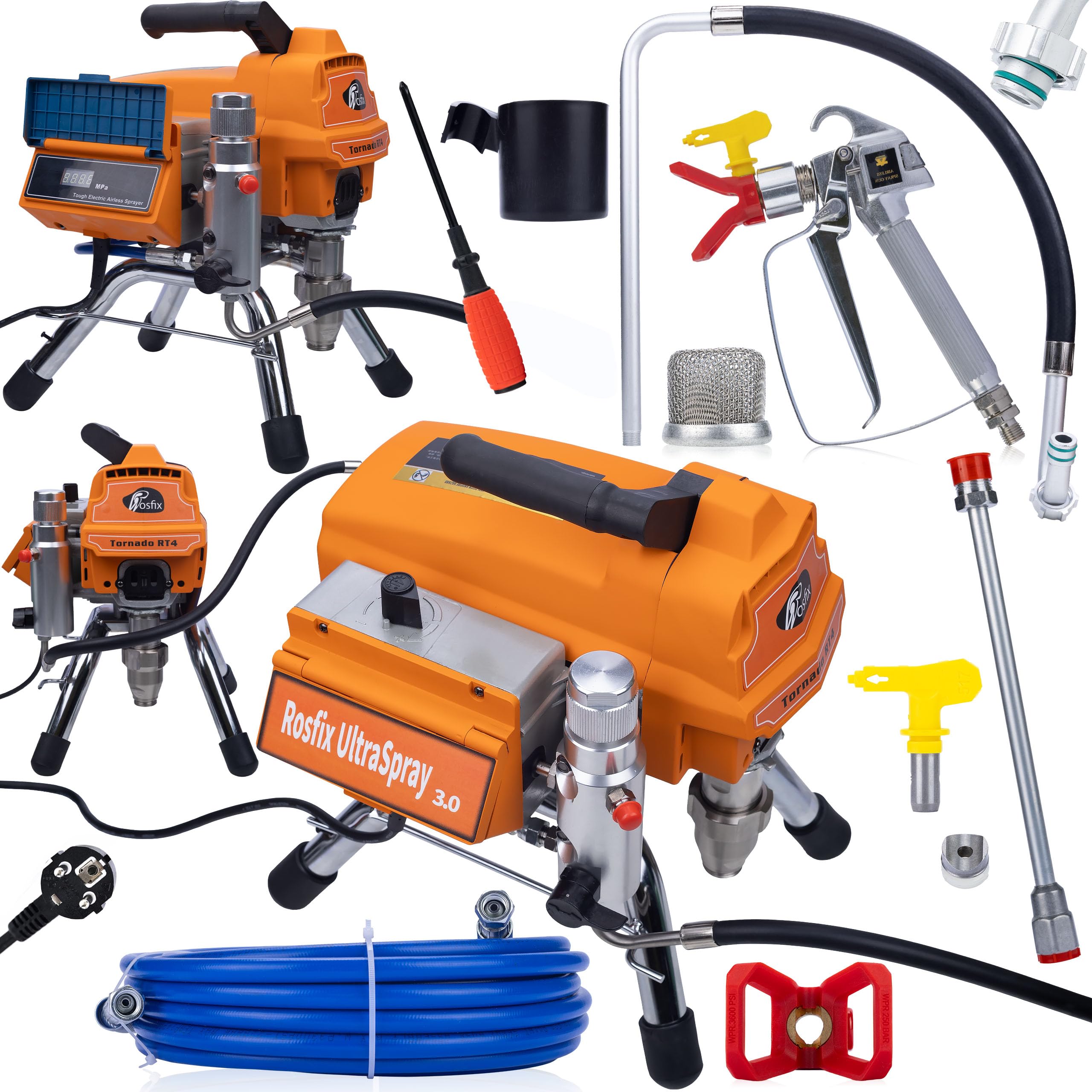 PROFESJONALNY AGREGAT MALARSKI HYDRODYNAMICZNY 3000W ROSFIX TORNADO RT4 HQ