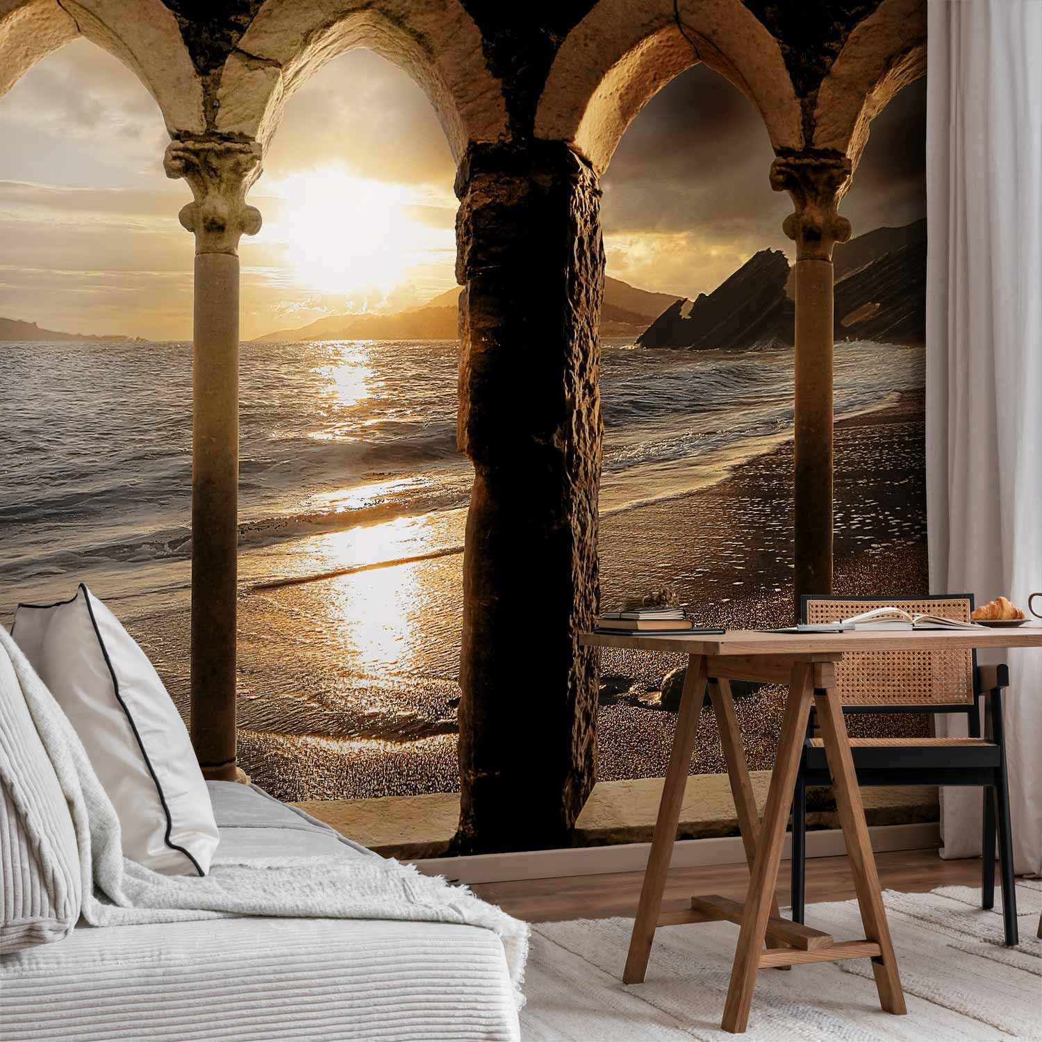 murando - Carta da Parati Moderna per Soggiorno, Mare, 400x280 cm