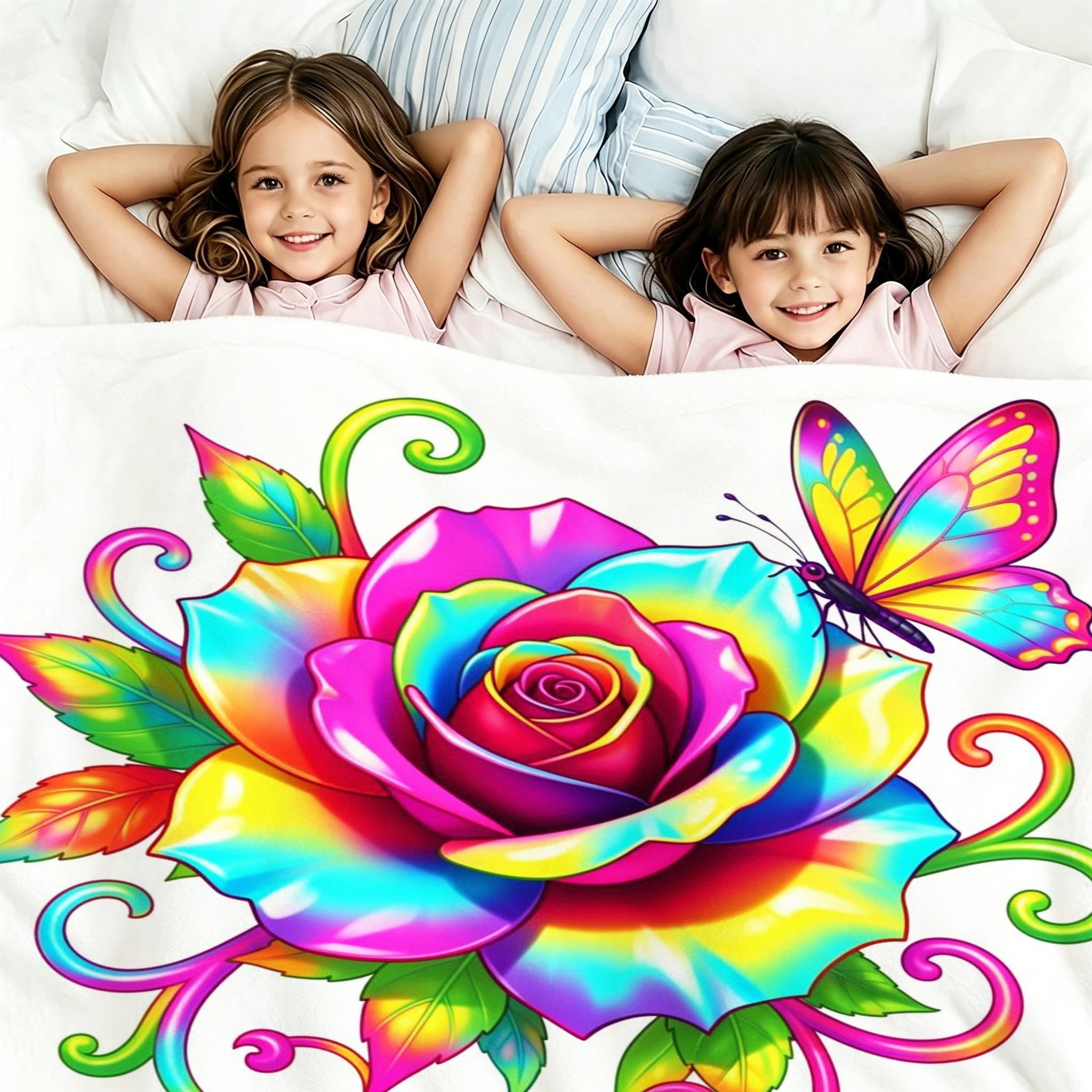 Manta Entretiempo Grande, Rosa de Colores, 220x240 cm, AQ8393
