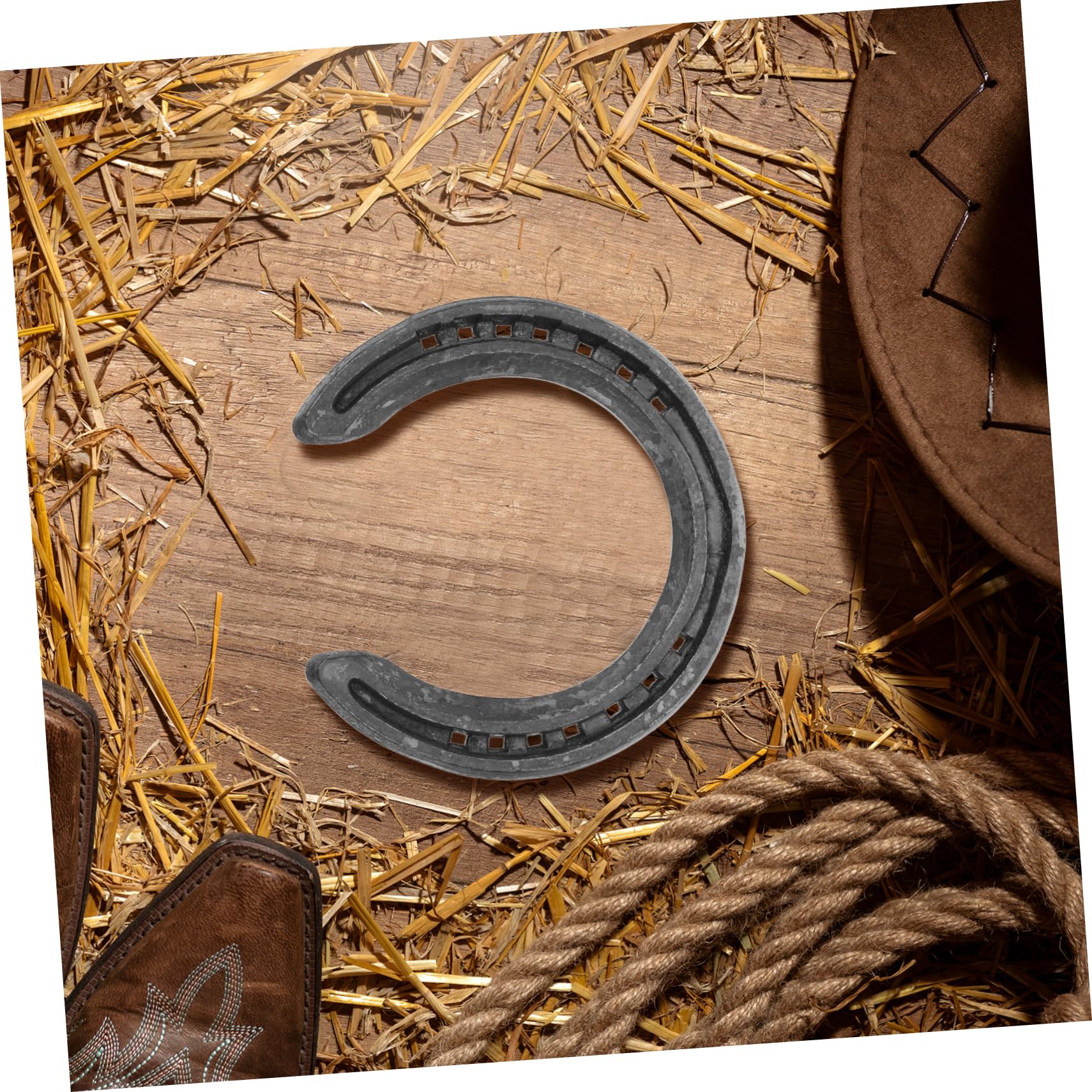 TOYANDONA Herraduras de Hierro Negras para Casco de Caballo, 4 Piezas | Decoración de Pared y Recuerdo de Fiesta, Uso Ecuestre para Montar, Ajuste Sencillo y Resistente al Desgaste