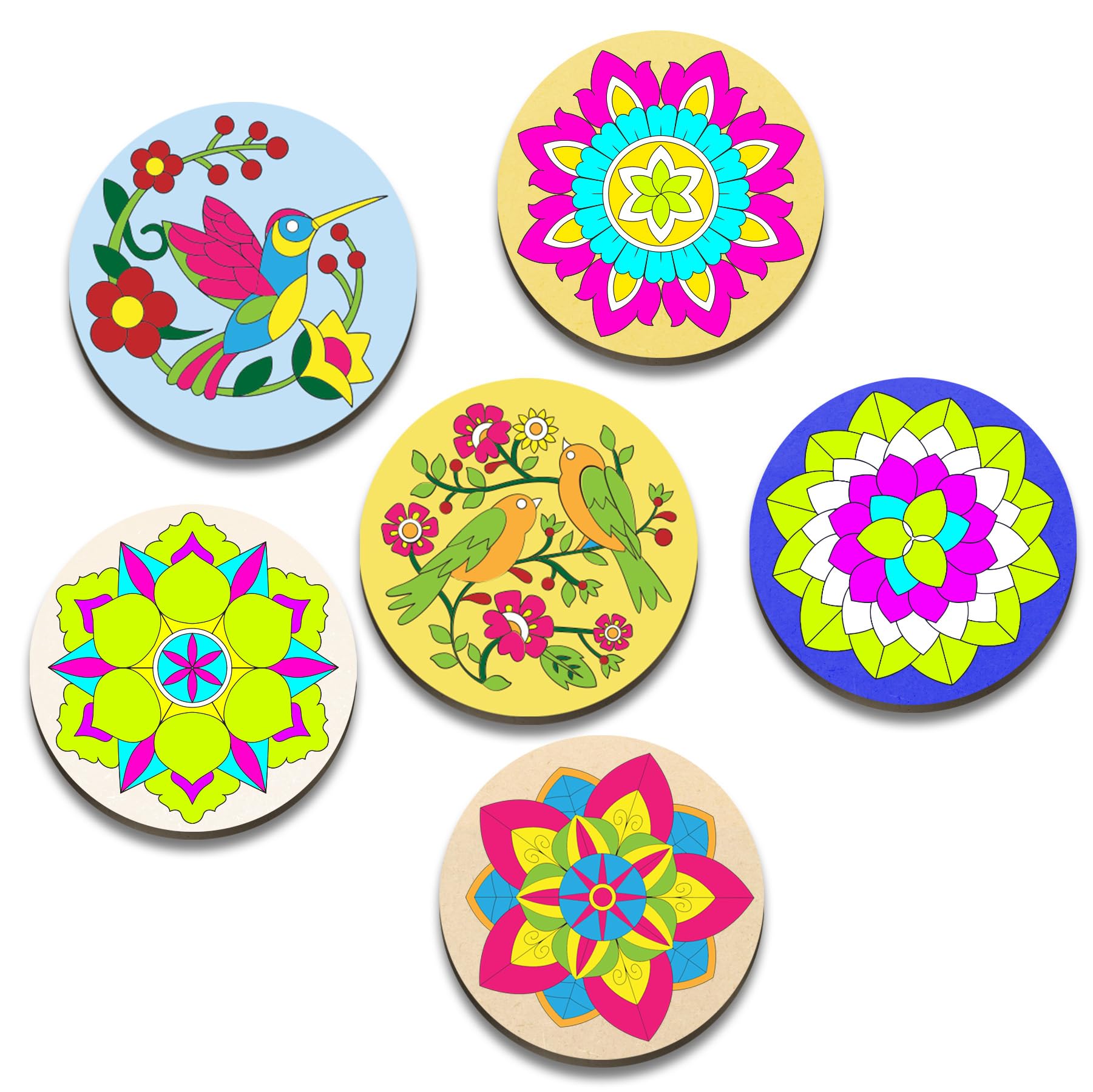 sunsib Creative Kids DIY Mandala Painting Kit - Complete Art and Craft Set for Boys and Girls Ages 9-12 - Includes Mandala Art Tools and Supplies - Ideal Painting Kit for Budding Artists, Brown 1
