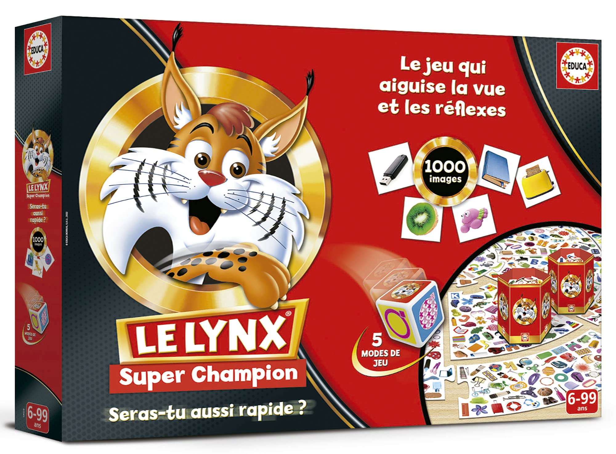 Educa Lynx Go! Kartenspiel – Für Kinder Ab 4 Jahren, 70 Karten, Familienspiel