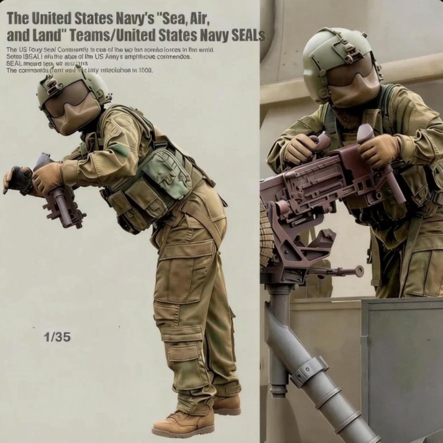 1/35 US Commando Helicopter Pilot Resin Model Kit Unpainted and Unassembled (2 people, no aircraft) //l8o74
