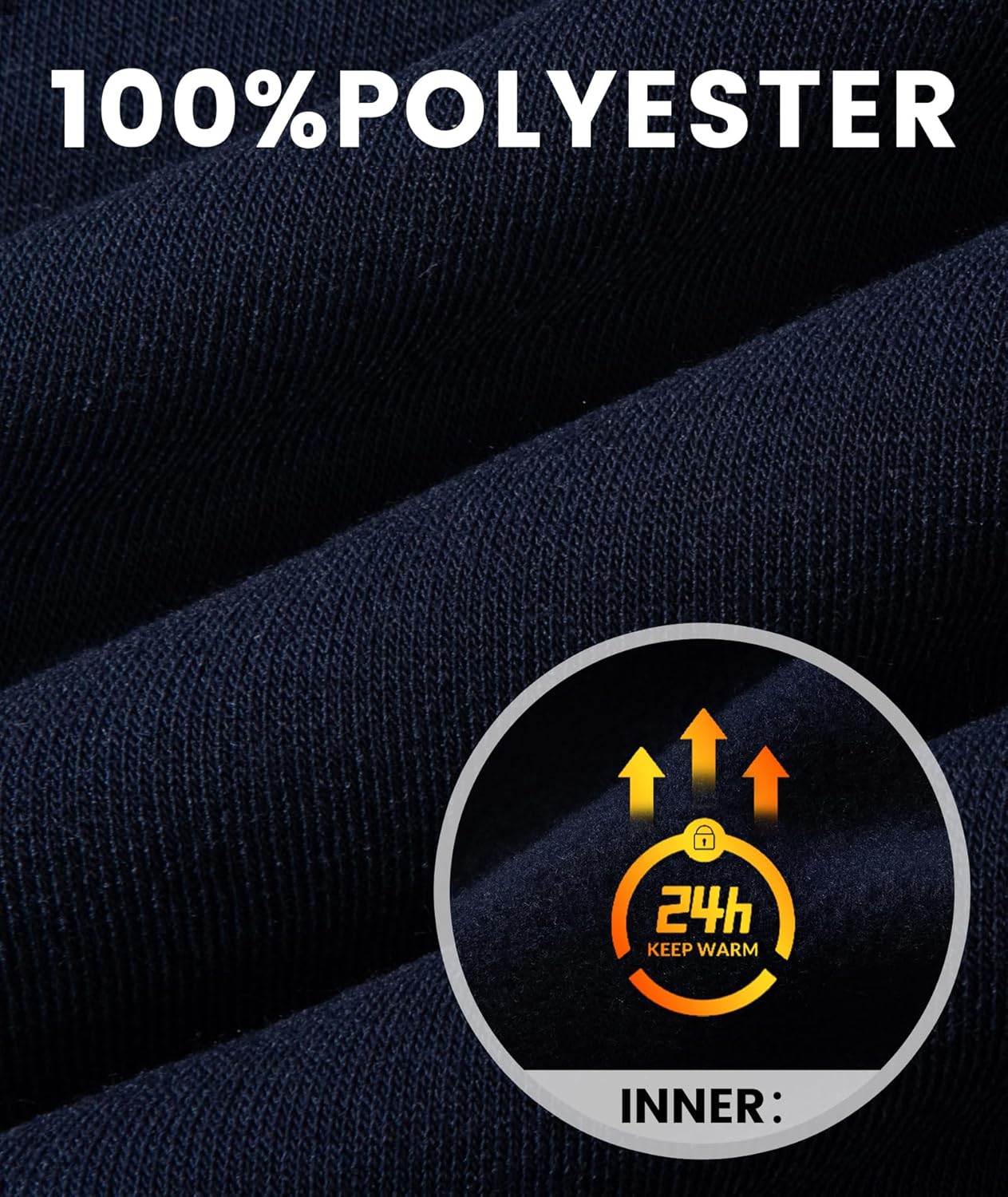 Little Beauty Men's Fleece Joggers with Pockets Warm Winter Sweatpants Workout Running Athletic Pants - Image 5