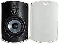 Vista 6 de Polk Audio Atrium 4 Altavoces para exteriores a prueba de condiciones climáticas con potentes graves (par, negro), durabilidad en cualquier clima