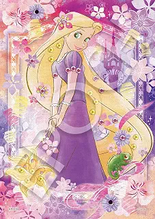 エポック社 108ピース ジグソーパズル ディズニー Rapunzel (ラプンツェル)–Glowing Hair- (18.2×25.7cm) 72-027 のり付き ヘラ付き デコレーションパーツ付き EPOCH