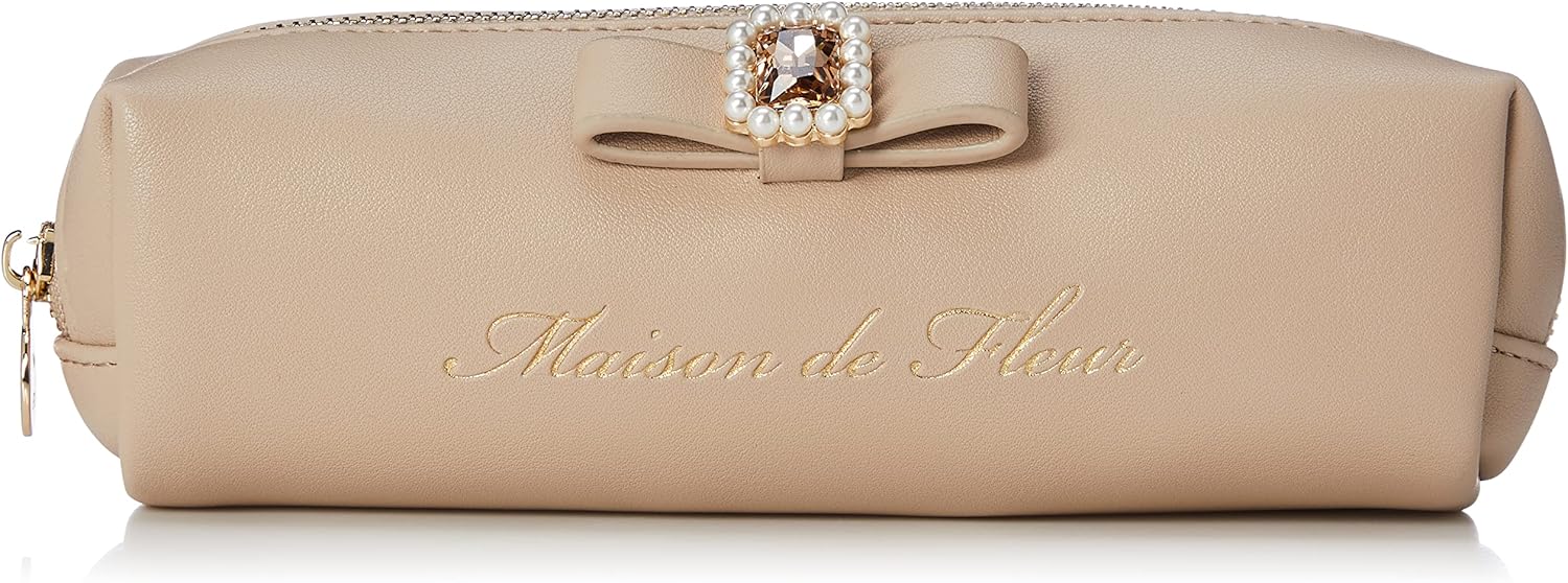 Amazon.co.jp: [メゾン ド フルール] ペンケース パールビジュー合皮