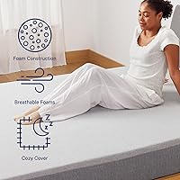 Vista 4 de Casper Sleep Element Colchón tamaño matrimonial - Sensación media - Aislamiento de movimiento - Espuma viscoelástica transpirable y refrescante