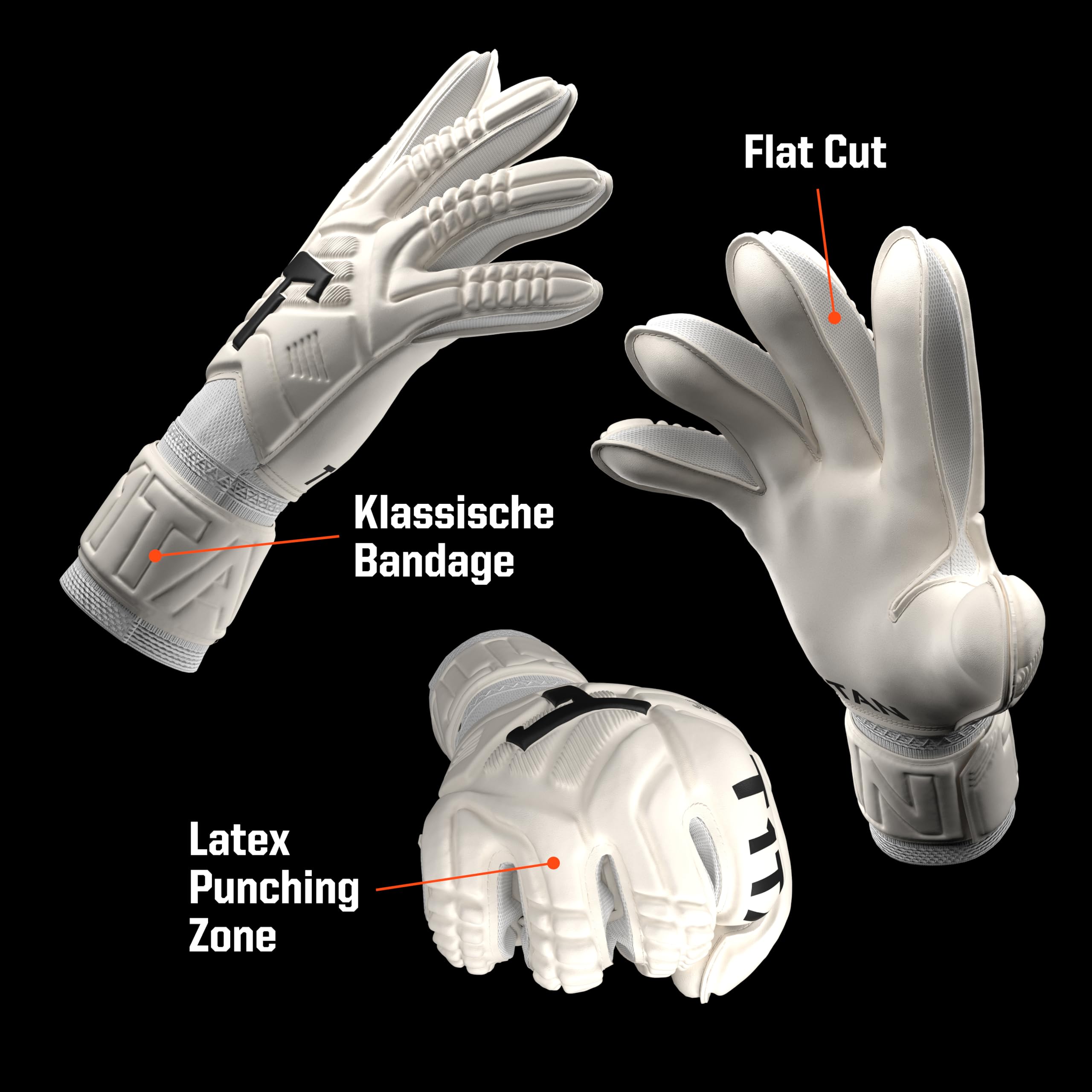 T1TAN Training Torwarthandschuhe Kinder, Herren Classic, Größe 3-12, Torhüter Handschuhe Erwachsene, Tormannhandschuhe Jugendliche, Fußball Torwarthandschuhe, 3-15+ Jahre, Atmungsaktiv, Starker Grip