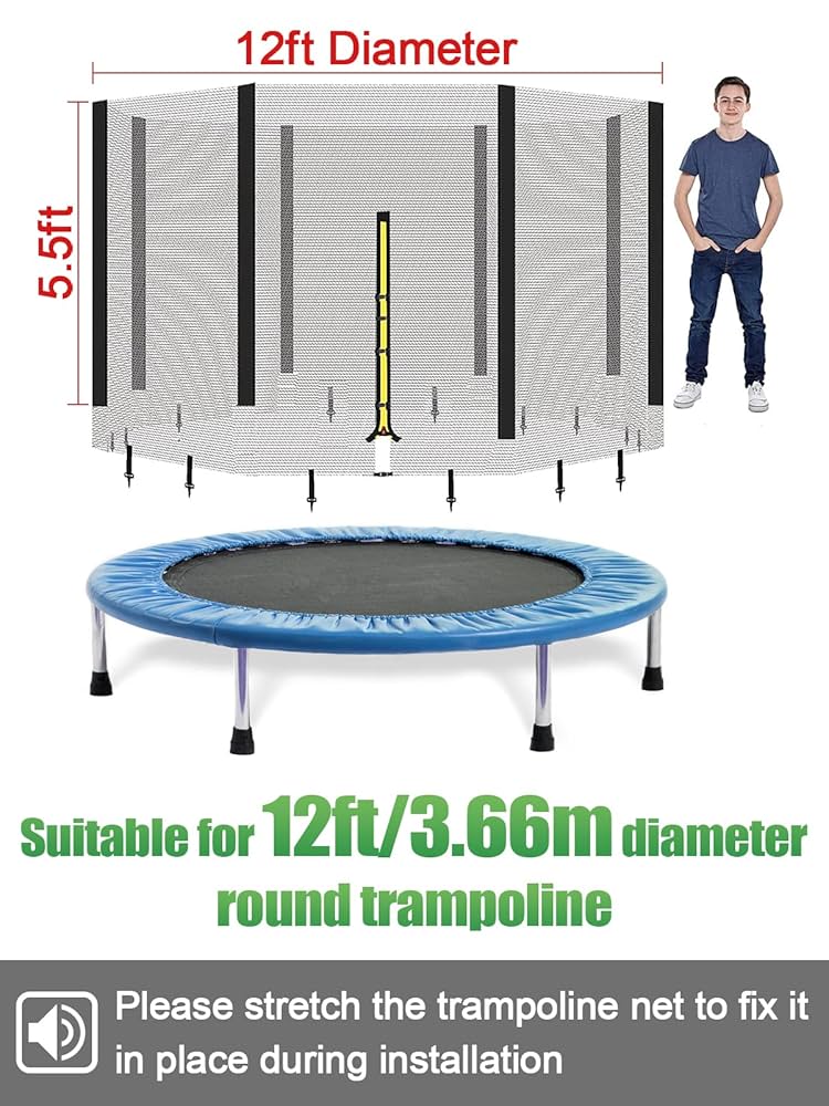 Nonmon 8ft 10ft 12ft 13ft 14ft Replacement Trampoline Net Safety