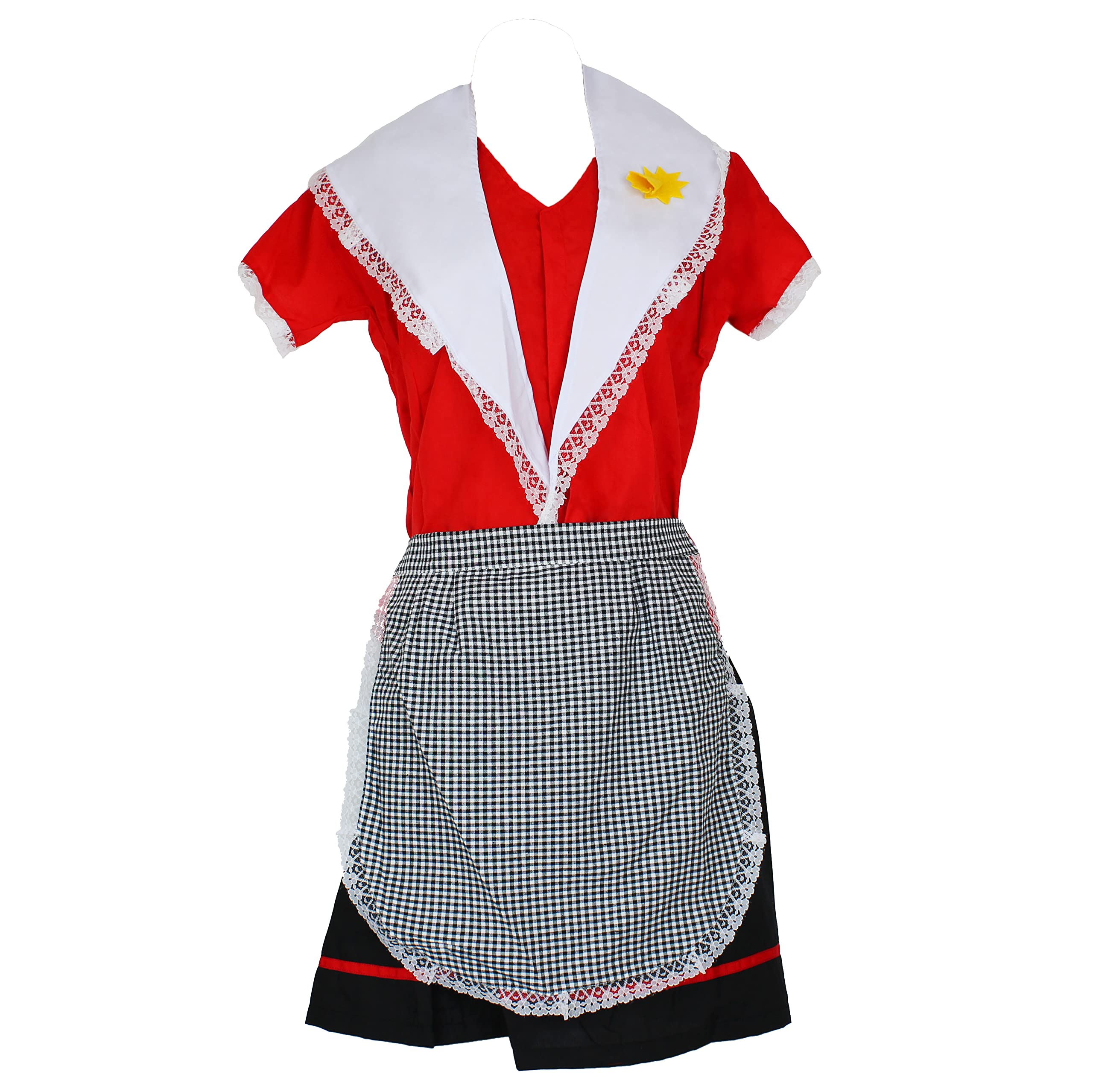 Magic Kingdom Multicoloured Welsh Lady Costume Budget St Davids Traditional Clothing Set Childrens (10-11 Years)