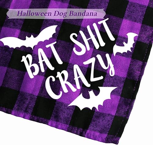 Miniatura 5 de STMK Paquete de 2 bandanas de Halloween para perro, varios tamaños, bandana de Halloween para perros pequeños, medianos y grandes, disfraces de
