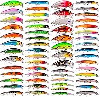 Vista 13 de Juego de Señuelos de Pesca de Lubina para Agua Salada y Dulce, Incluye Señuelos de Superficie, Señuelos Duros, Minnow, Crankbait, Lápiz VIB