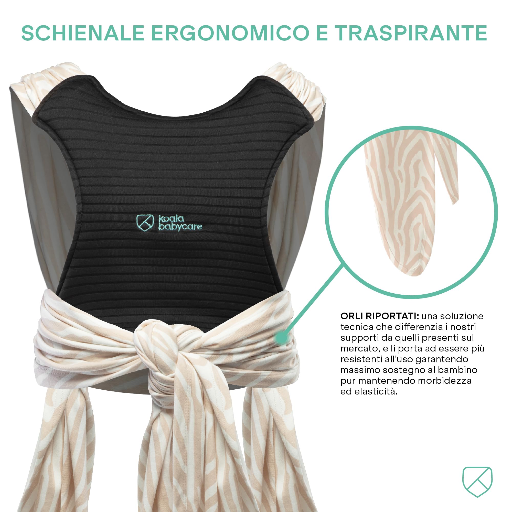 Koala Babycare Fascia neonato porta bebè - Cuddle Band 2.0 Ancora più Resistente – Fascia per neonati in cotone organico testata fino a 15 kg - Facilmente Regolabile e Unisex