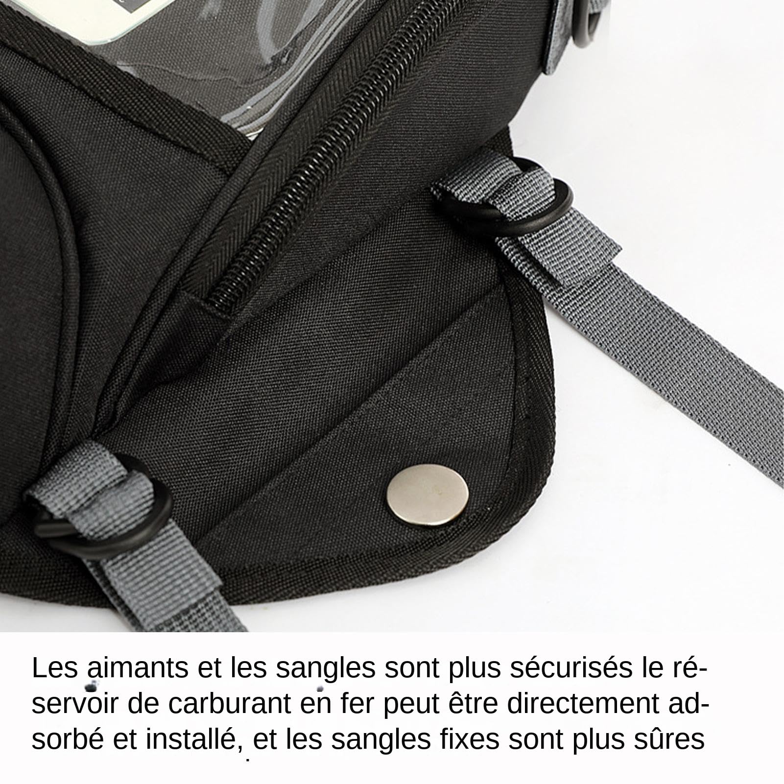 Borsa Da Serbatoio Per Moto - Organizzatore Di Stoccaggio Magnetico, Attrezzatura Da Tour Impermeabile | Borsa Per Carro Armato Compatta con Molteplici Tasche E Cerniere, Compagno Di Viaggio