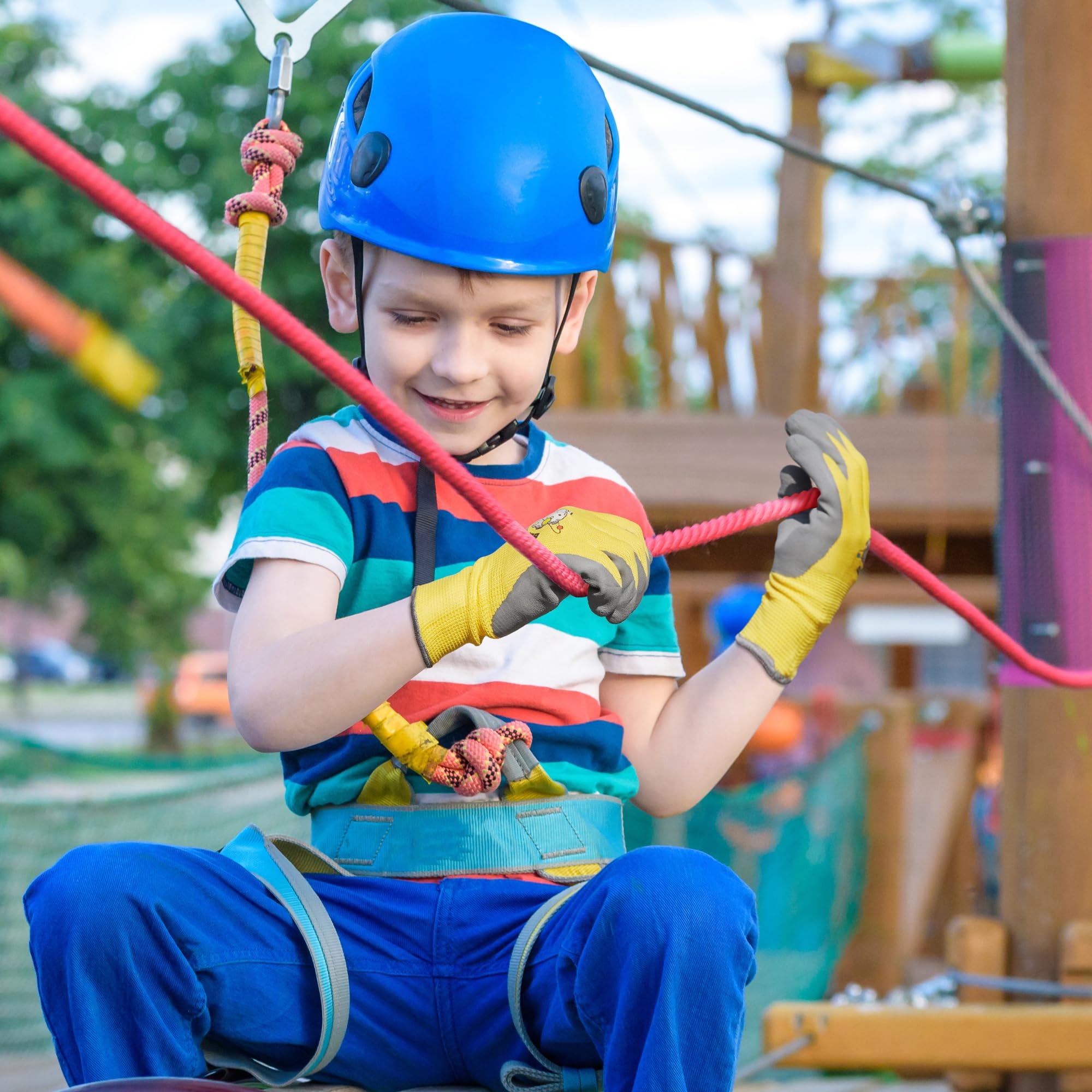 COOLJOB Guanti Da Giardinaggio Per Bambini (3 Paia) - Taglia M (6-8 Anni), Con Rivestimento Antiscivolo In Lattice, Morbidi E Traspiranti Per Piccoli Aiutanti - 2