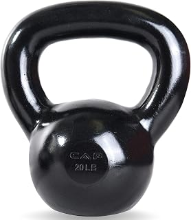 CAP Barbell Cast Iron Kettlebell - Coated Options, Singles and Sets, Multiple Weight Choices