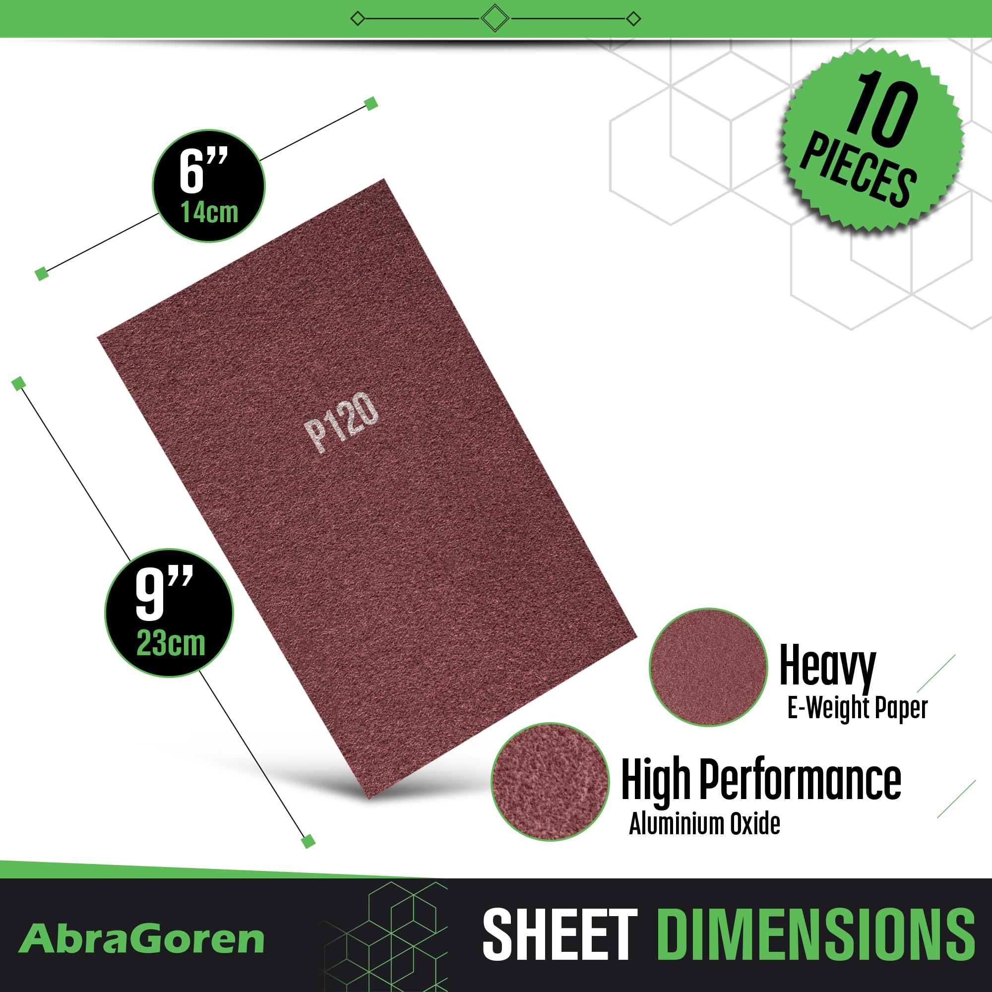 Pack of 10 Sand Paper Sheets - Mixed Grits, 3x Fine, 4x Medium, 3x Coarse - Assorted Sandpaper for Wood and Walls (Extra Strong) - Image 3