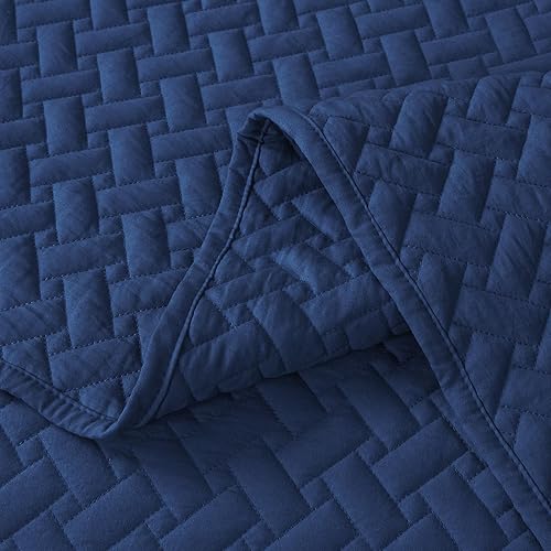 Miniatura 2 de EMME Juego de edredón de 2 piezas de tamaño individual (66 x 90 pulgadas), colcha de microfibra prelavada para todas las estaciones, colcha ligera y